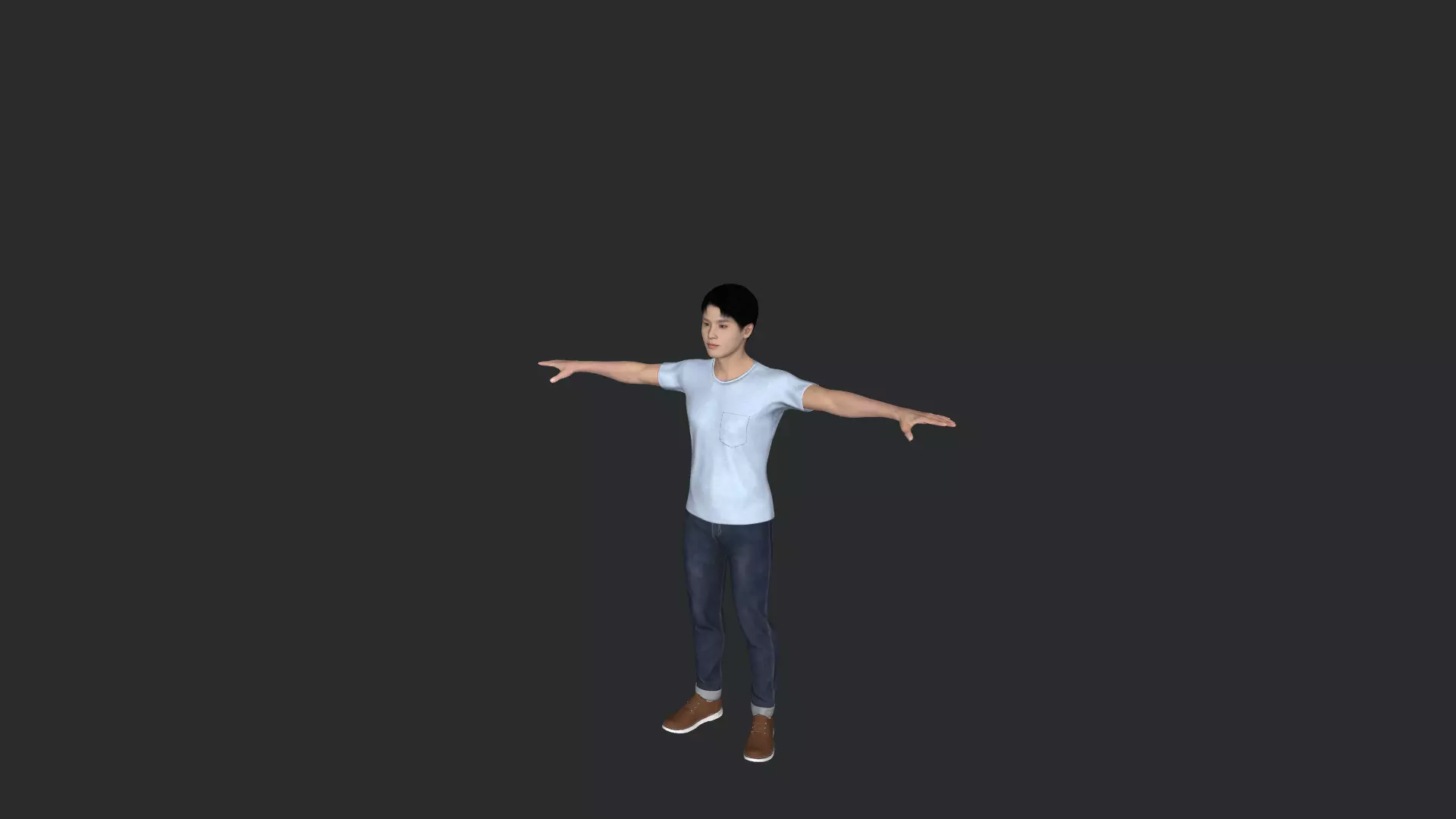 Taeil Hyper Realistic Full Body Fully Rigged 3D Character 3D model_8