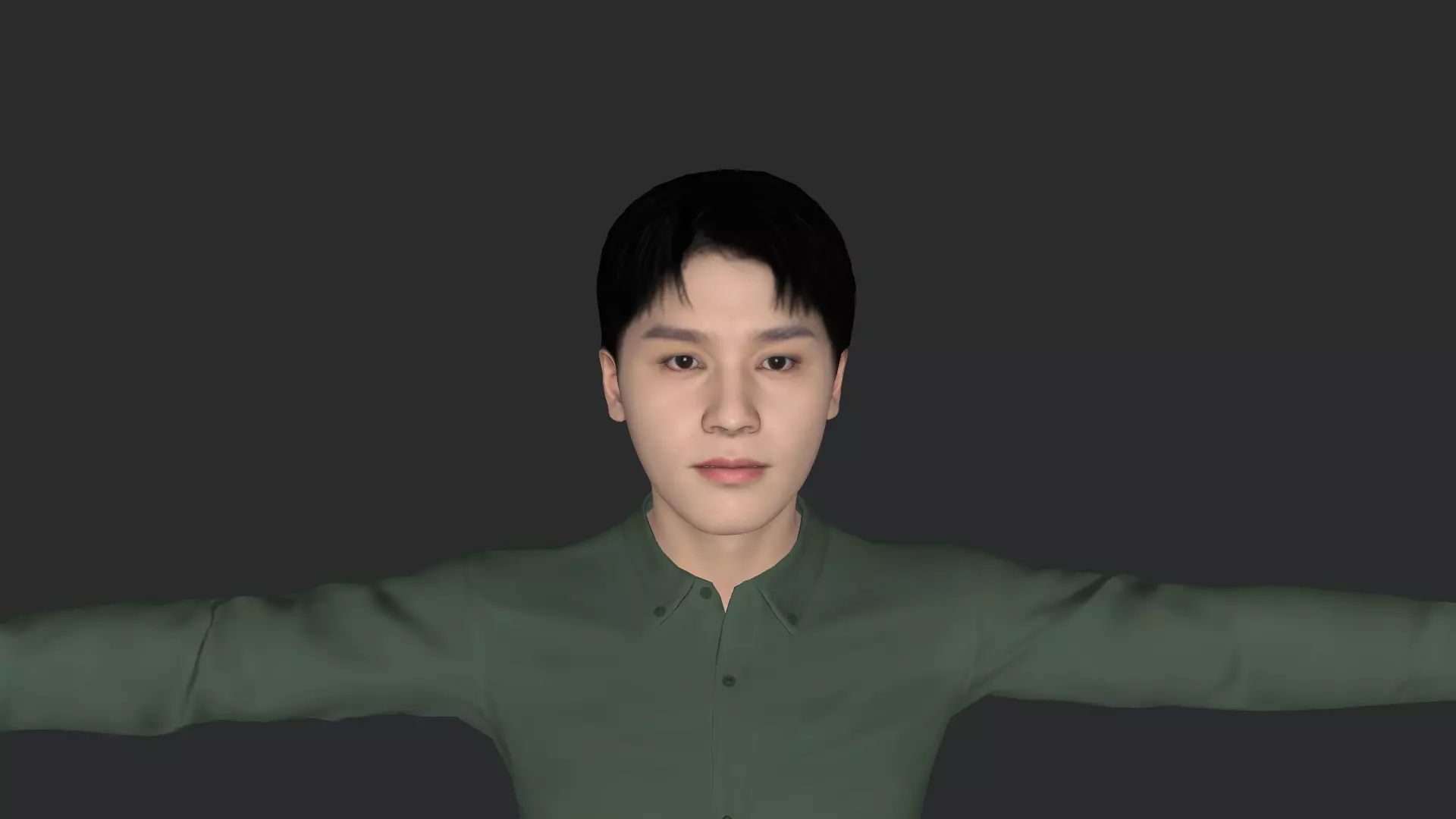 Taeil Hyper Realistic Full Body Fully Rigged 3D Character 3D model_25