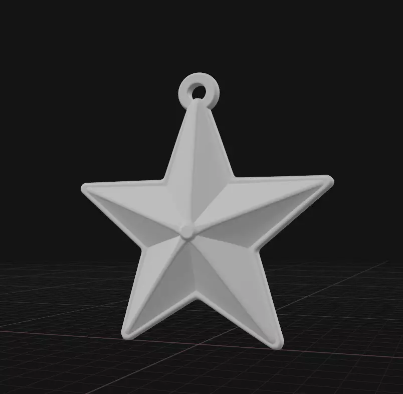 star ornament 3D print model_3