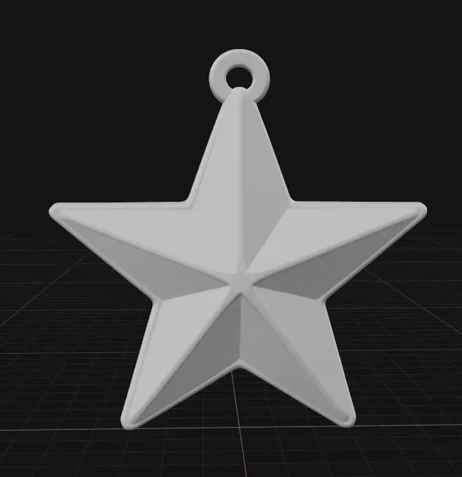 star ornament 3D print model_1