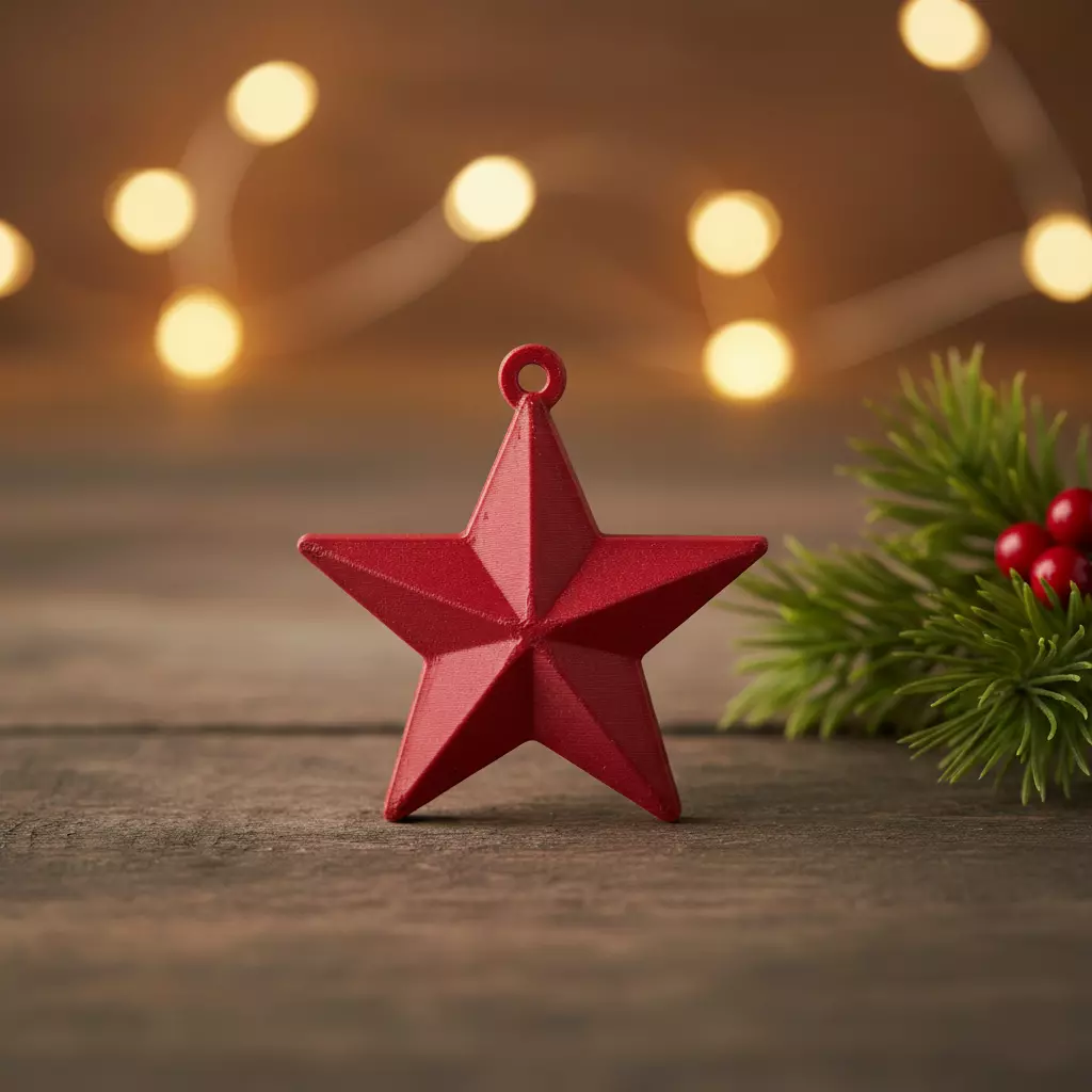 star ornament 3D print model_0