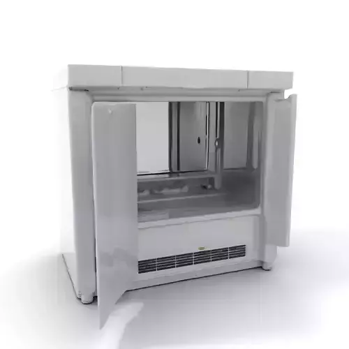 Stainless Steel Freezer model pack Low-poly 3D model