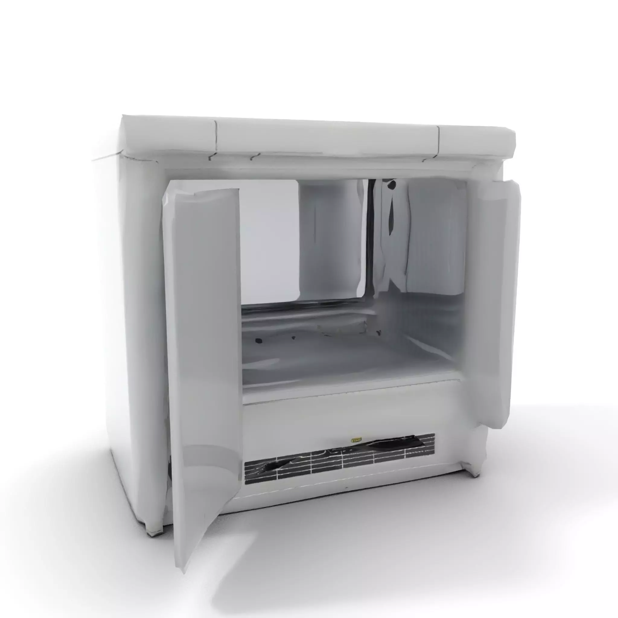 Stainless Steel Freezer model pack Low-poly 3D model_7