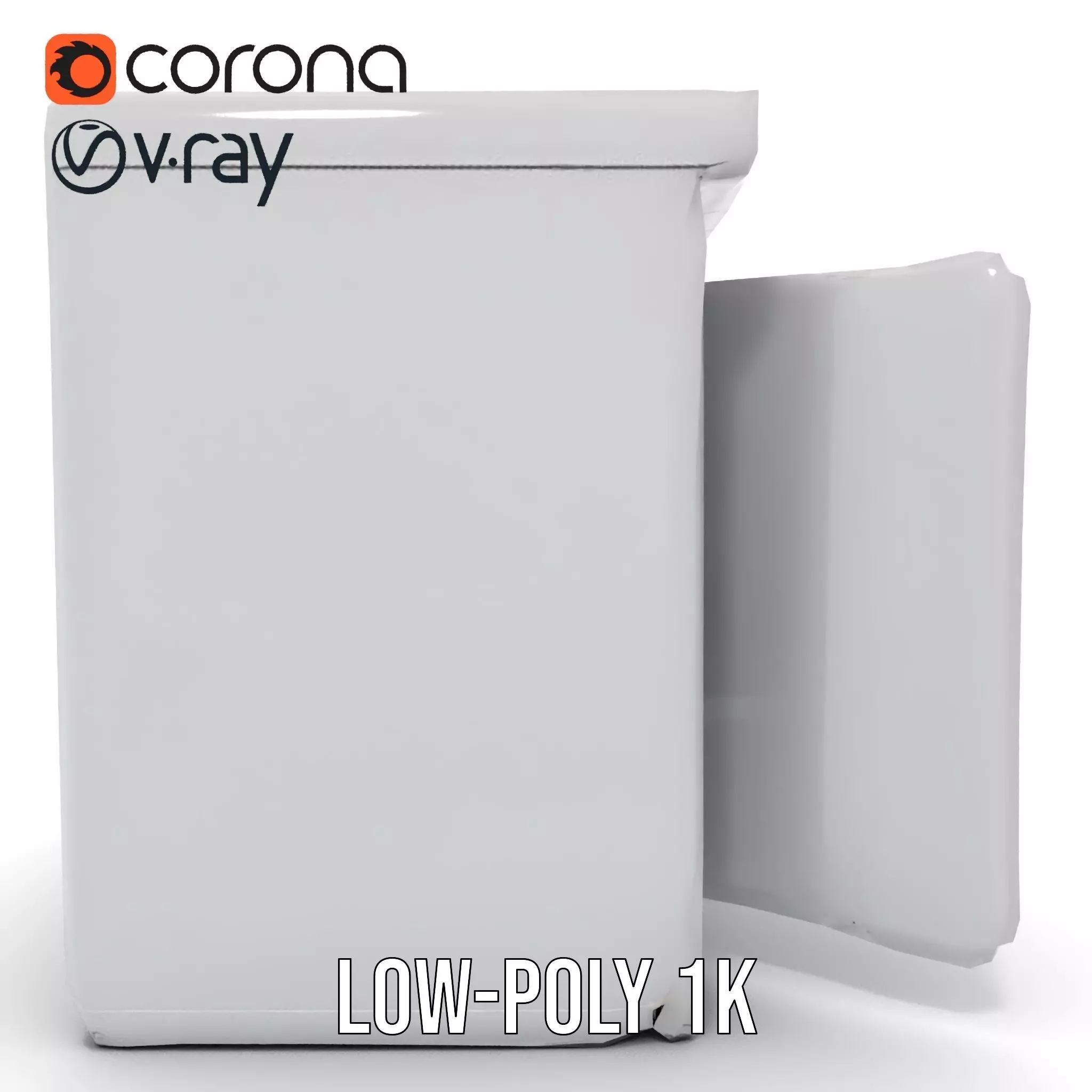 Stainless Steel Freezer model pack Low-poly 3D model_9