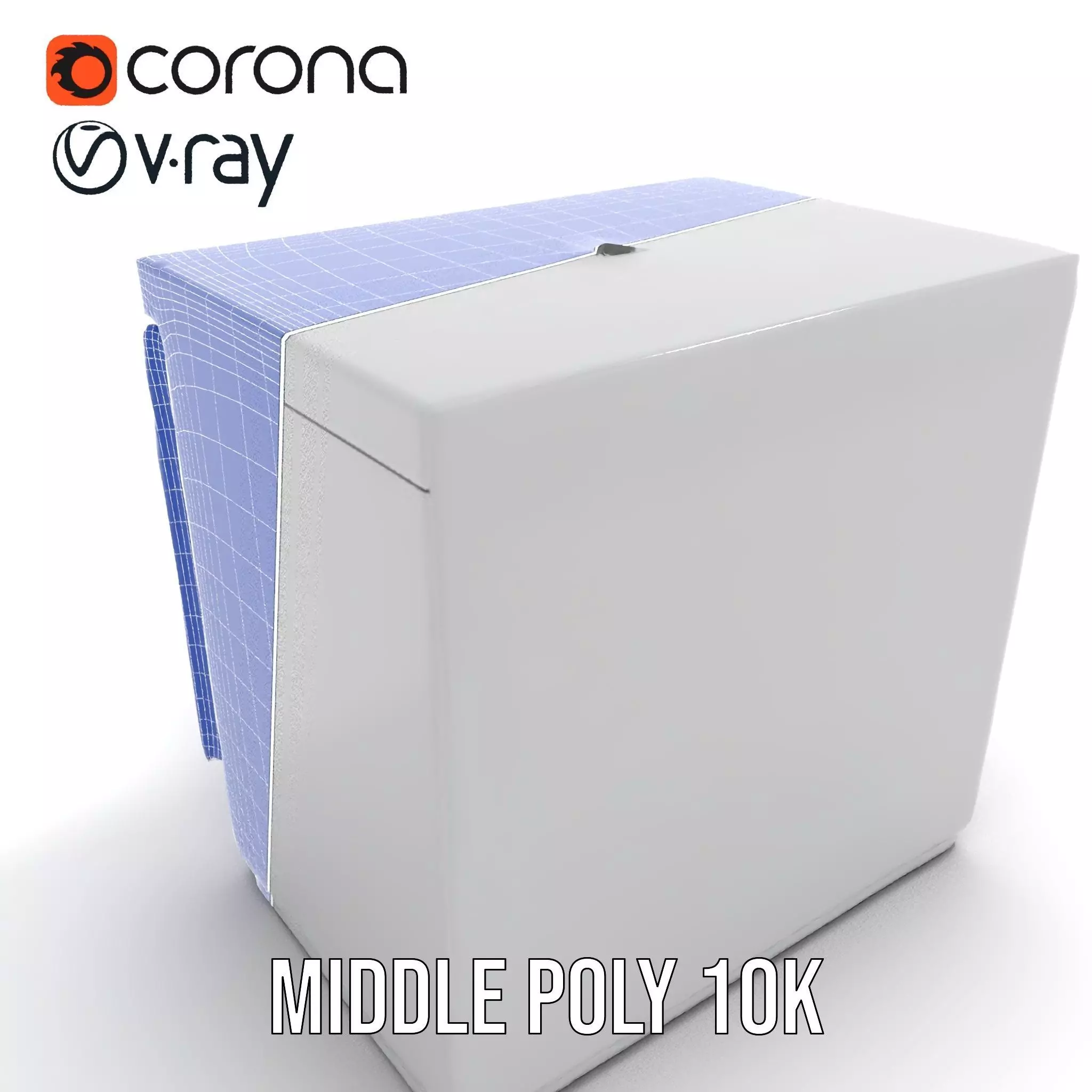 Stainless Steel Freezer model pack Low-poly 3D model_15