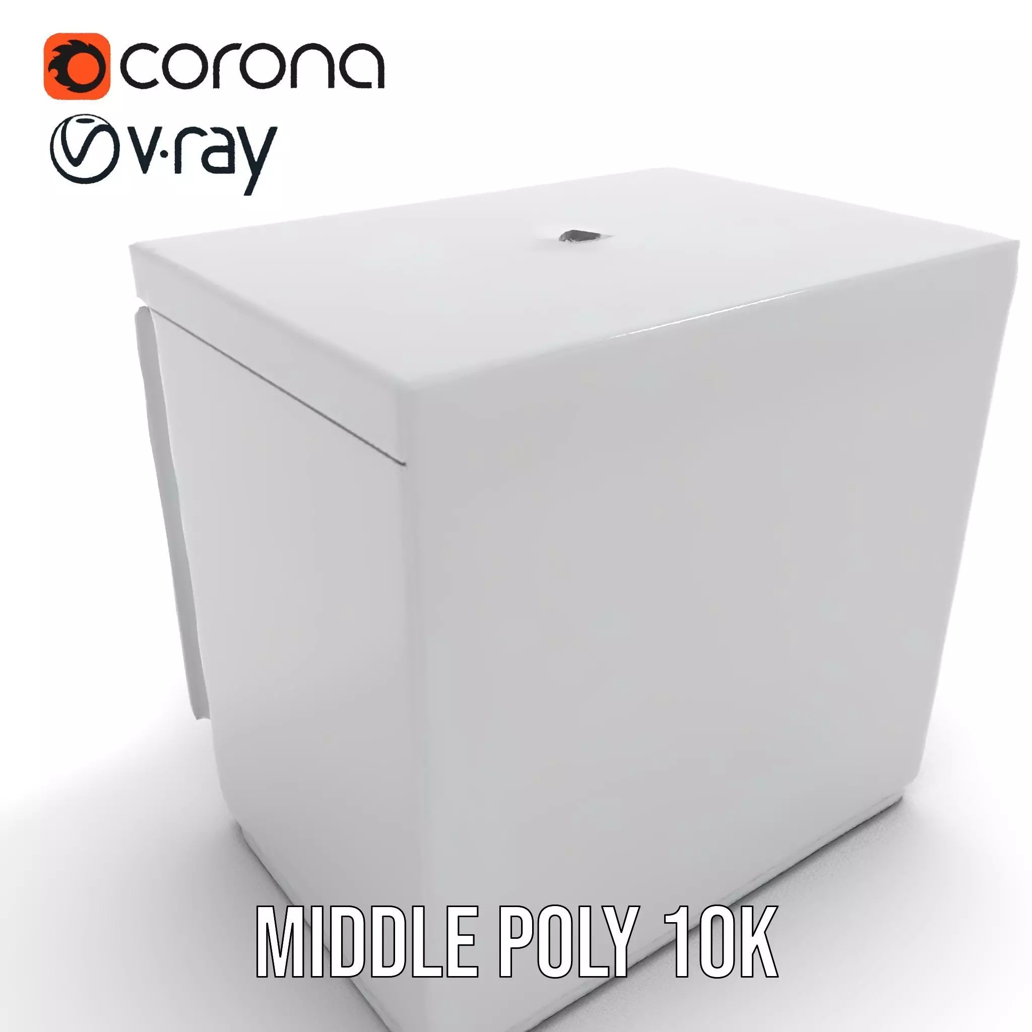 Stainless Steel Freezer model pack Low-poly 3D model_6