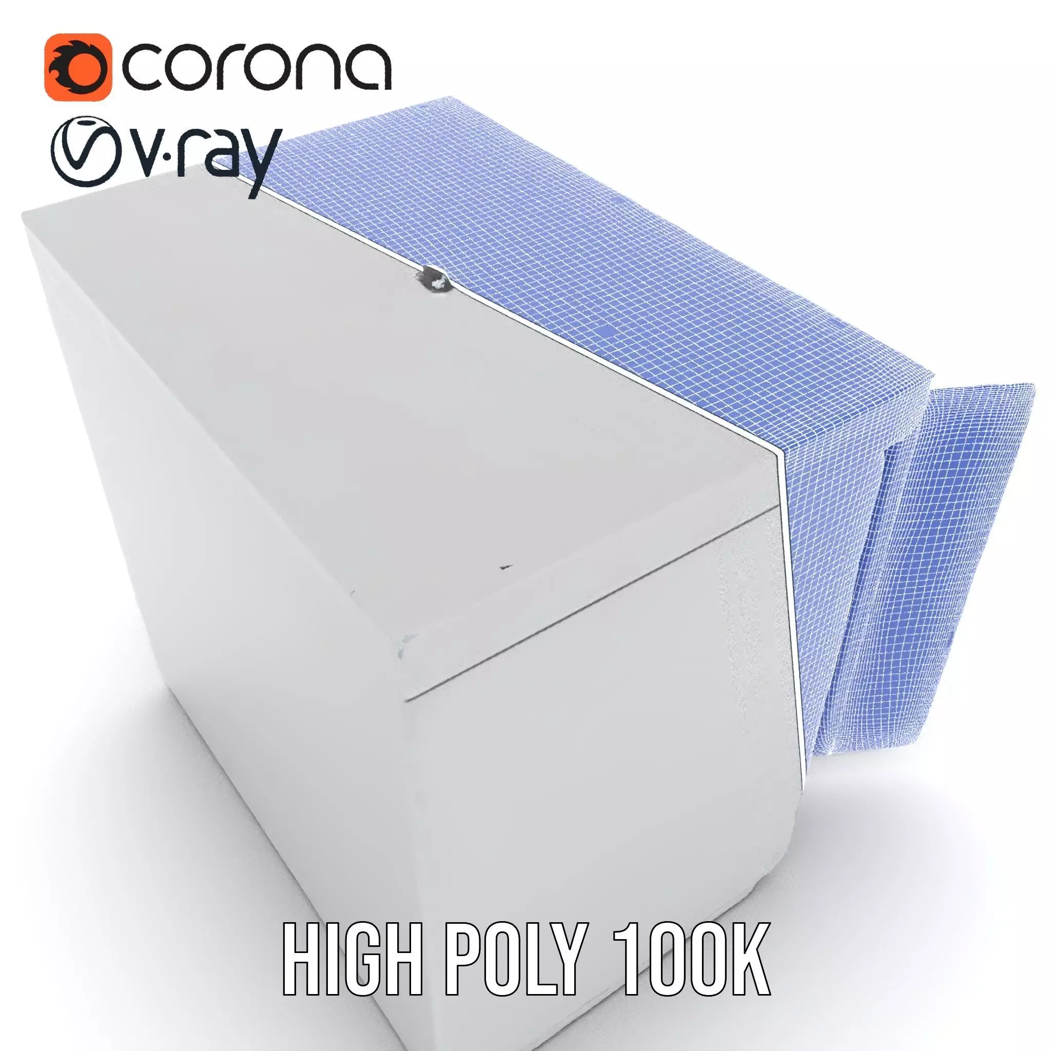 Stainless Steel Freezer model pack Low-poly 3D model_29