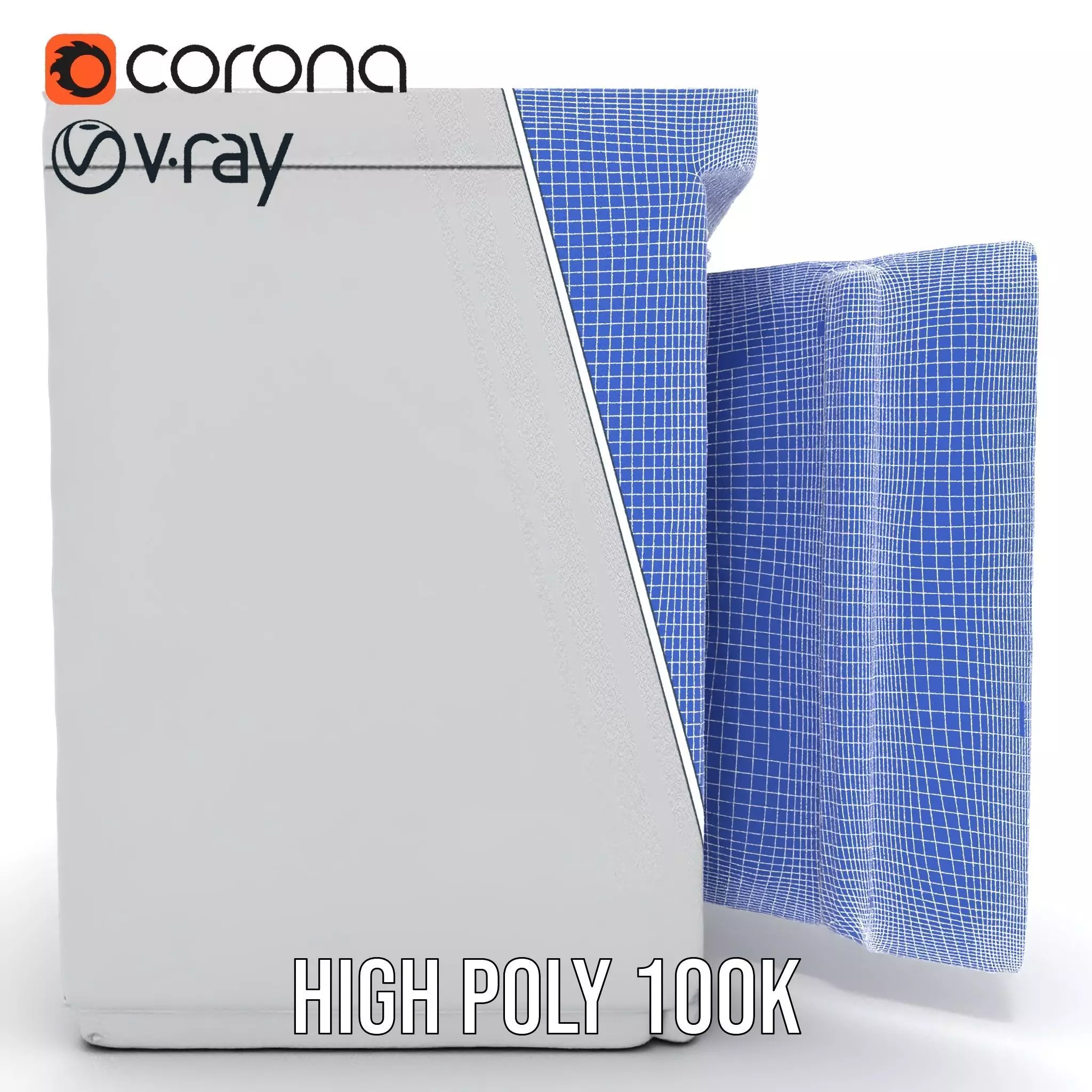 Stainless Steel Freezer model pack Low-poly 3D model_33