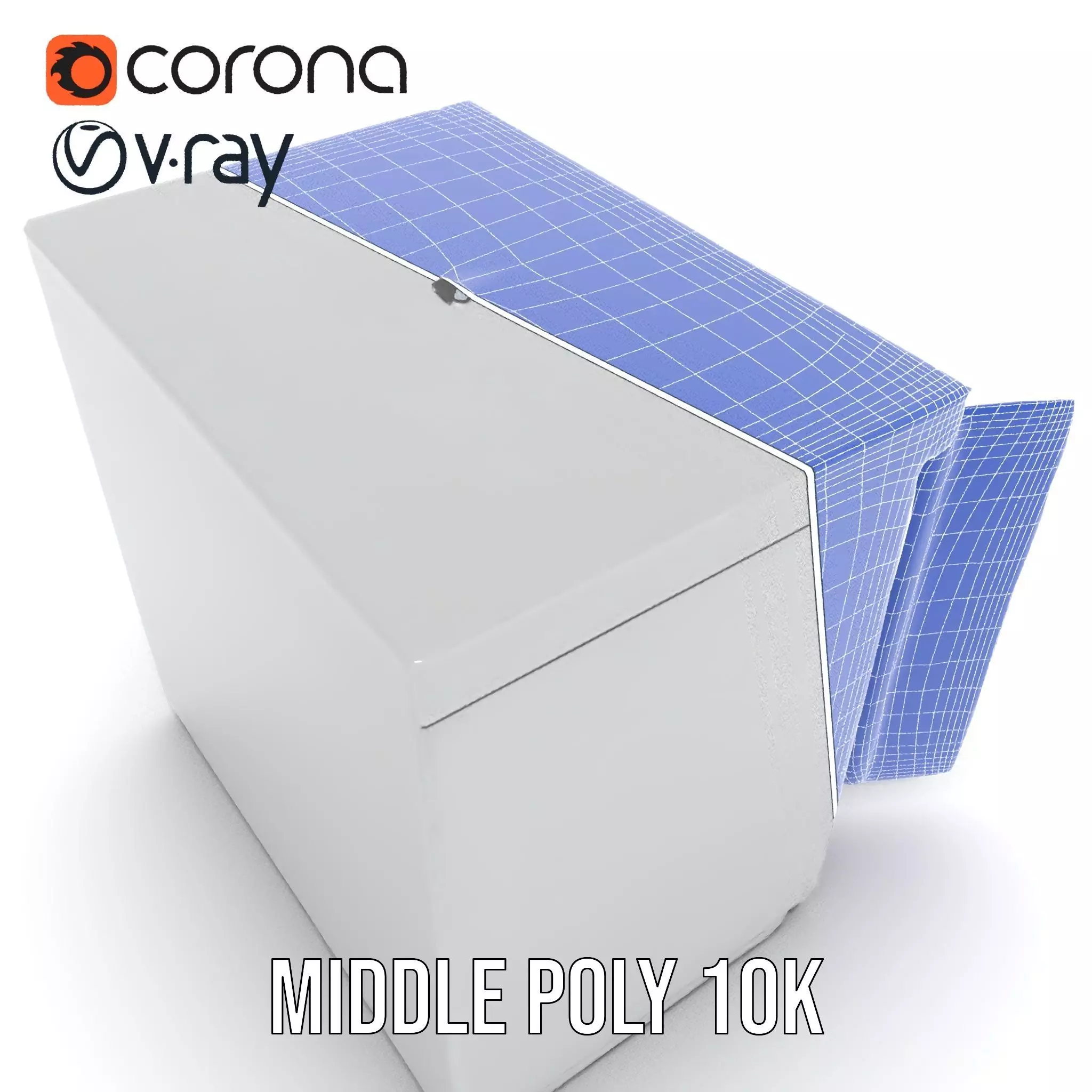 Stainless Steel Freezer model pack Low-poly 3D model_21