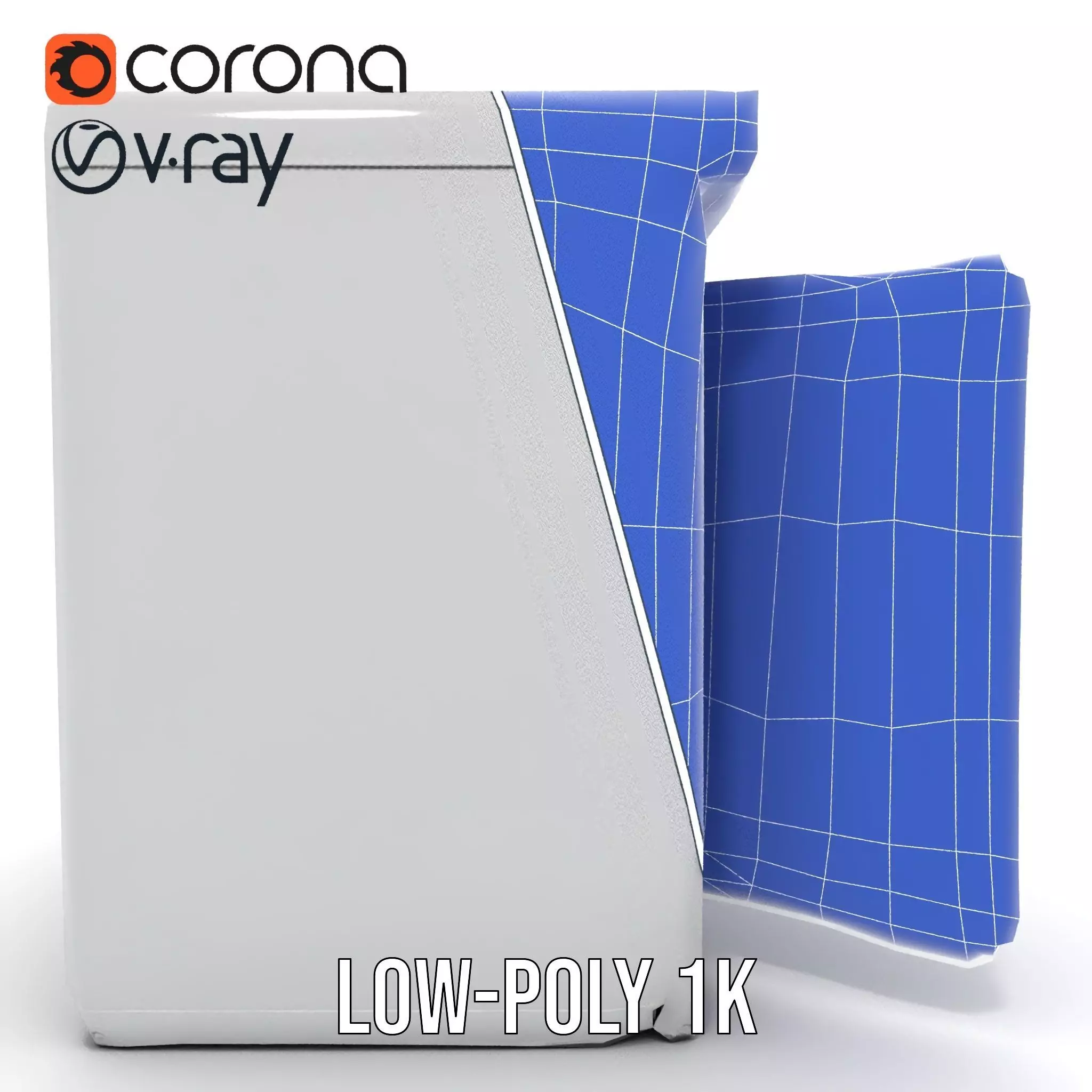 Stainless Steel Freezer model pack Low-poly 3D model_31