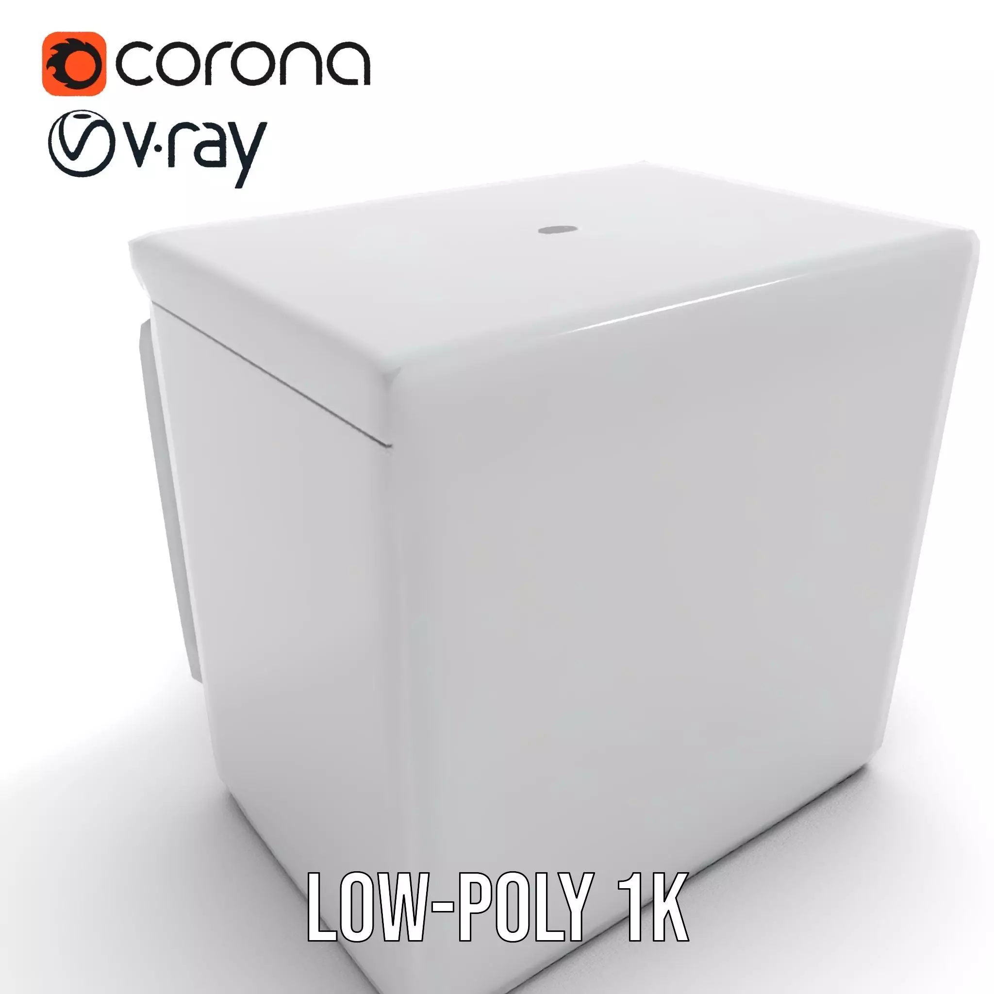 Stainless Steel Freezer model pack Low-poly 3D model_19