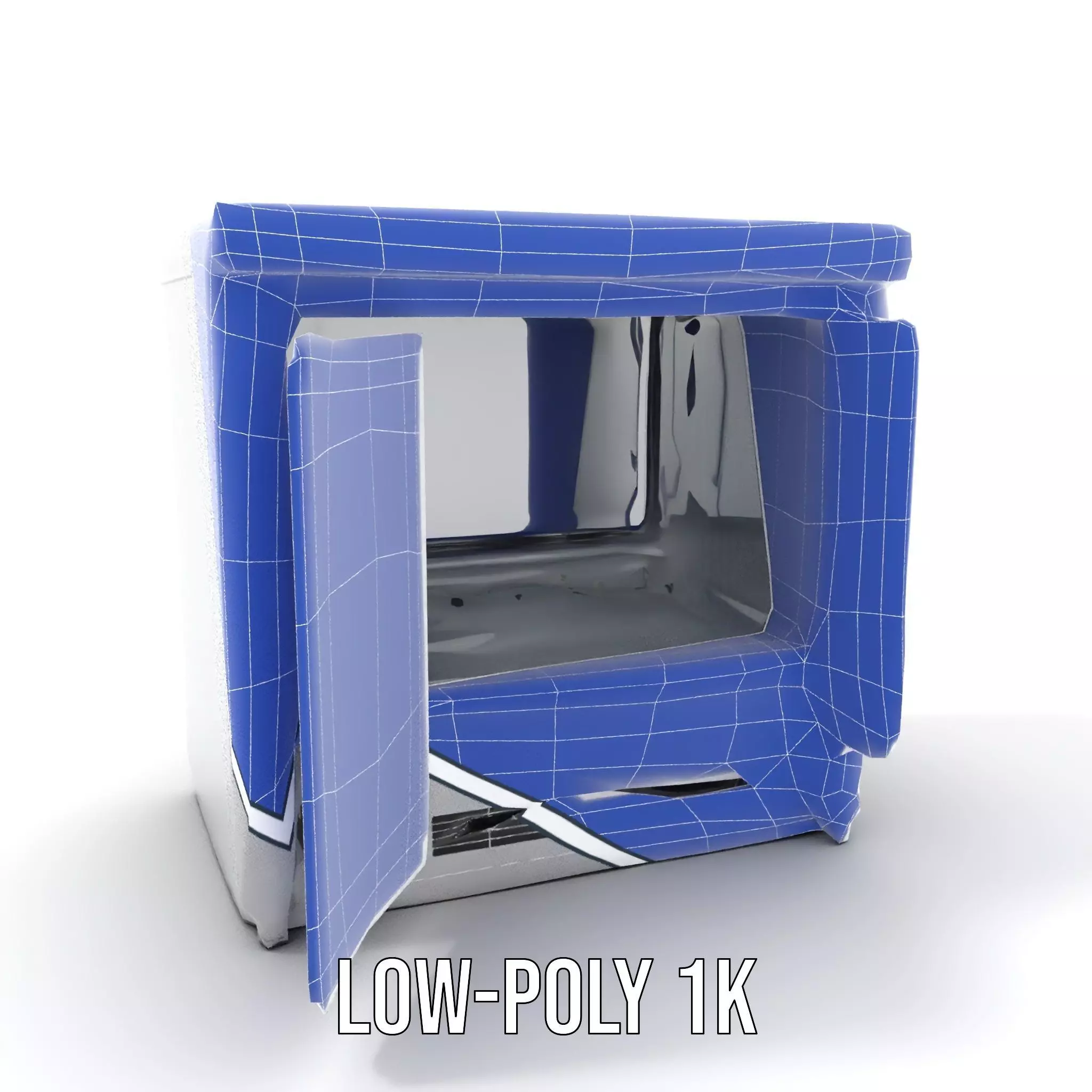 Stainless Steel Freezer model pack Low-poly 3D model_22