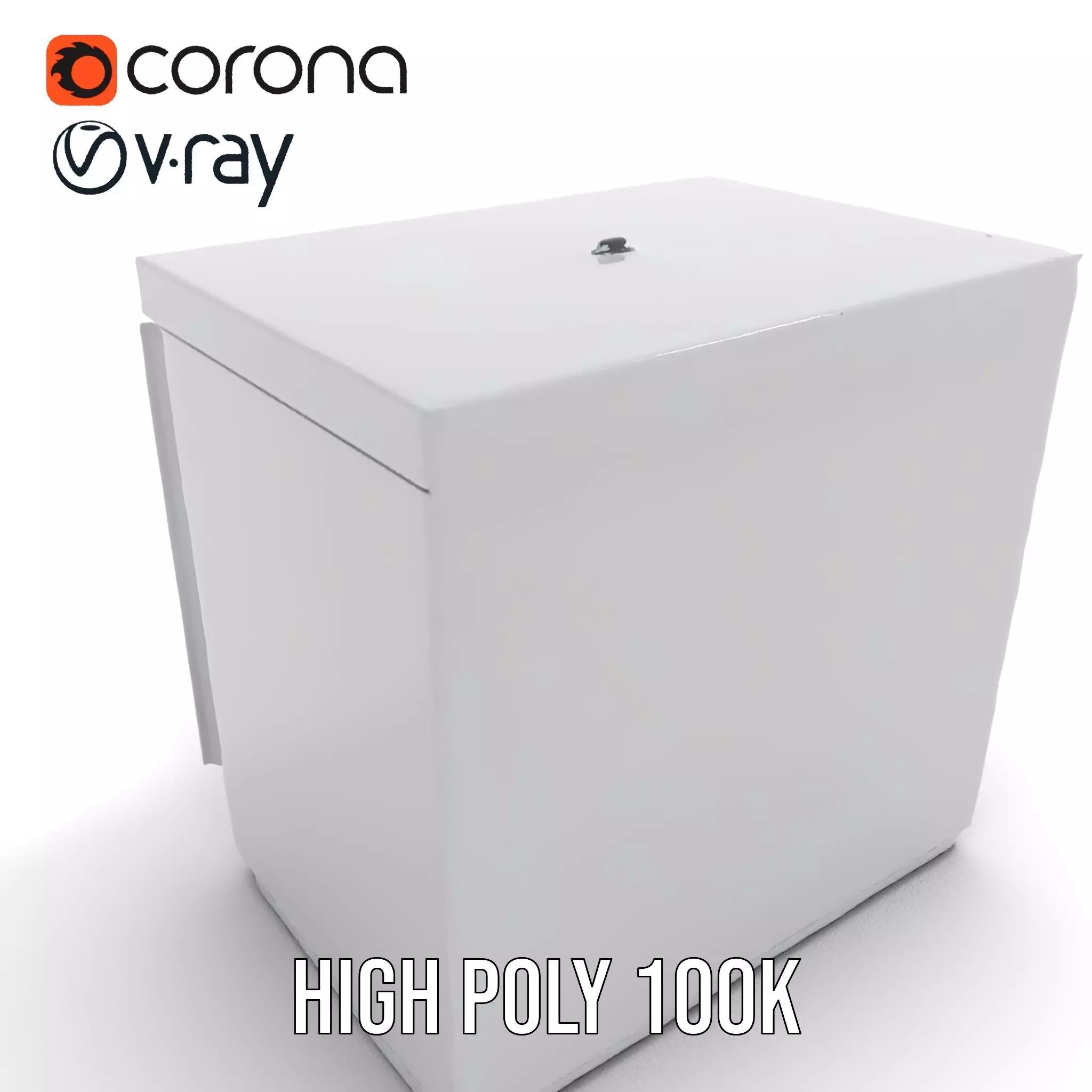 Stainless Steel Freezer model pack Low-poly 3D model_17