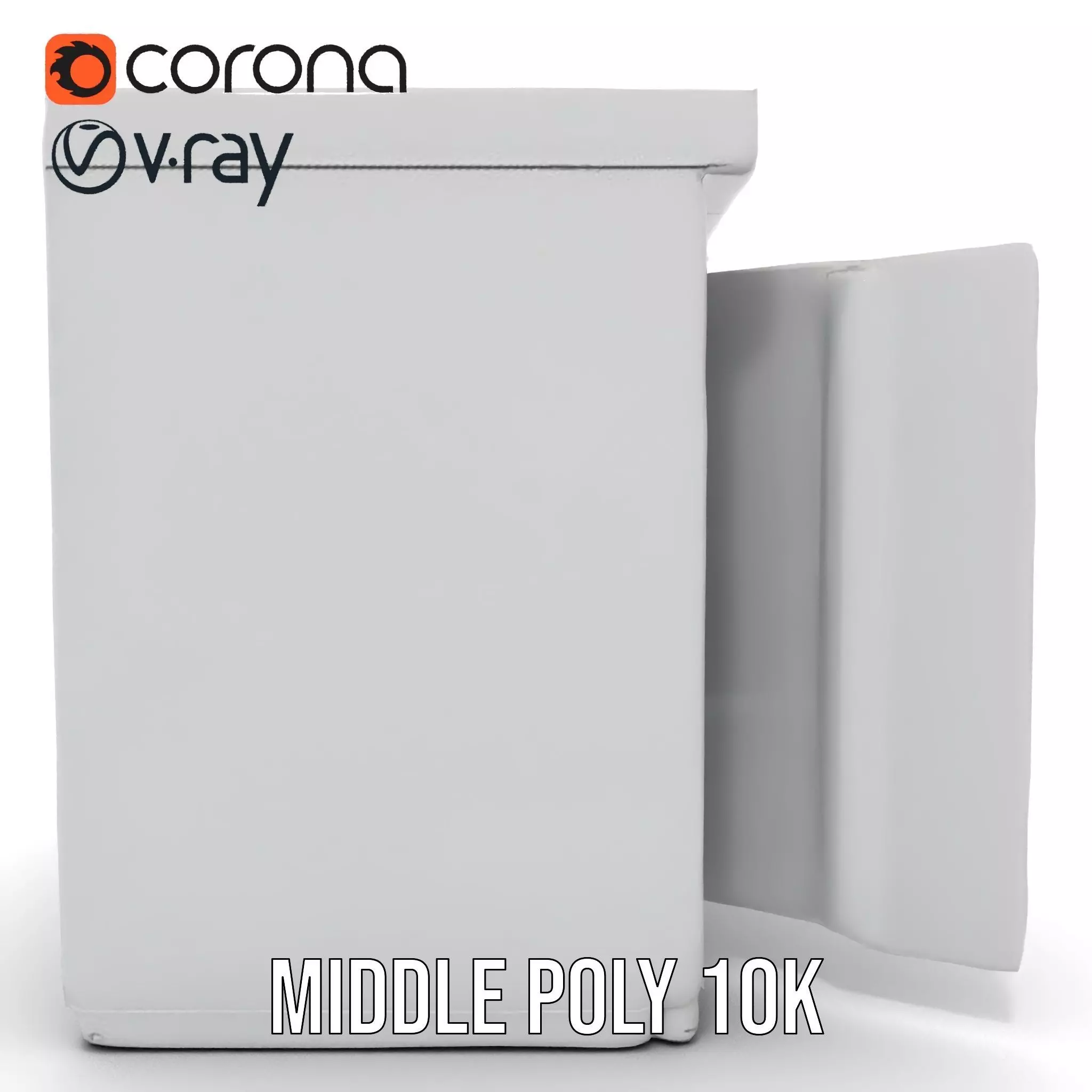 Stainless Steel Freezer model pack Low-poly 3D model_27