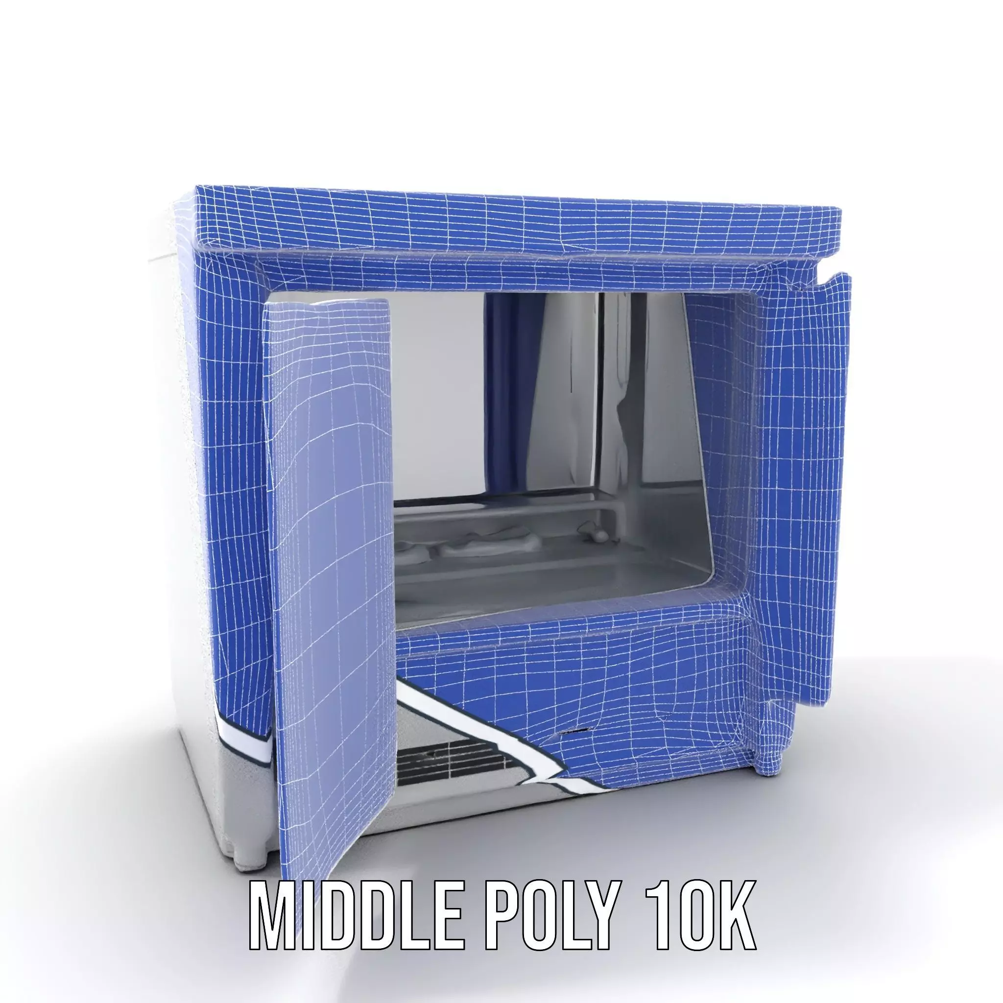 Stainless Steel Freezer model pack Low-poly 3D model_18