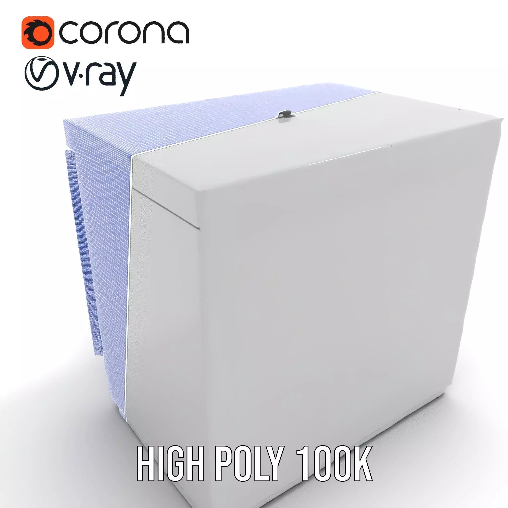 Stainless Steel Freezer model pack Low-poly 3D model_32