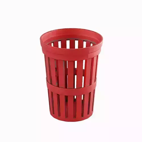 Street Trash Can 02 Low-poly 3D model