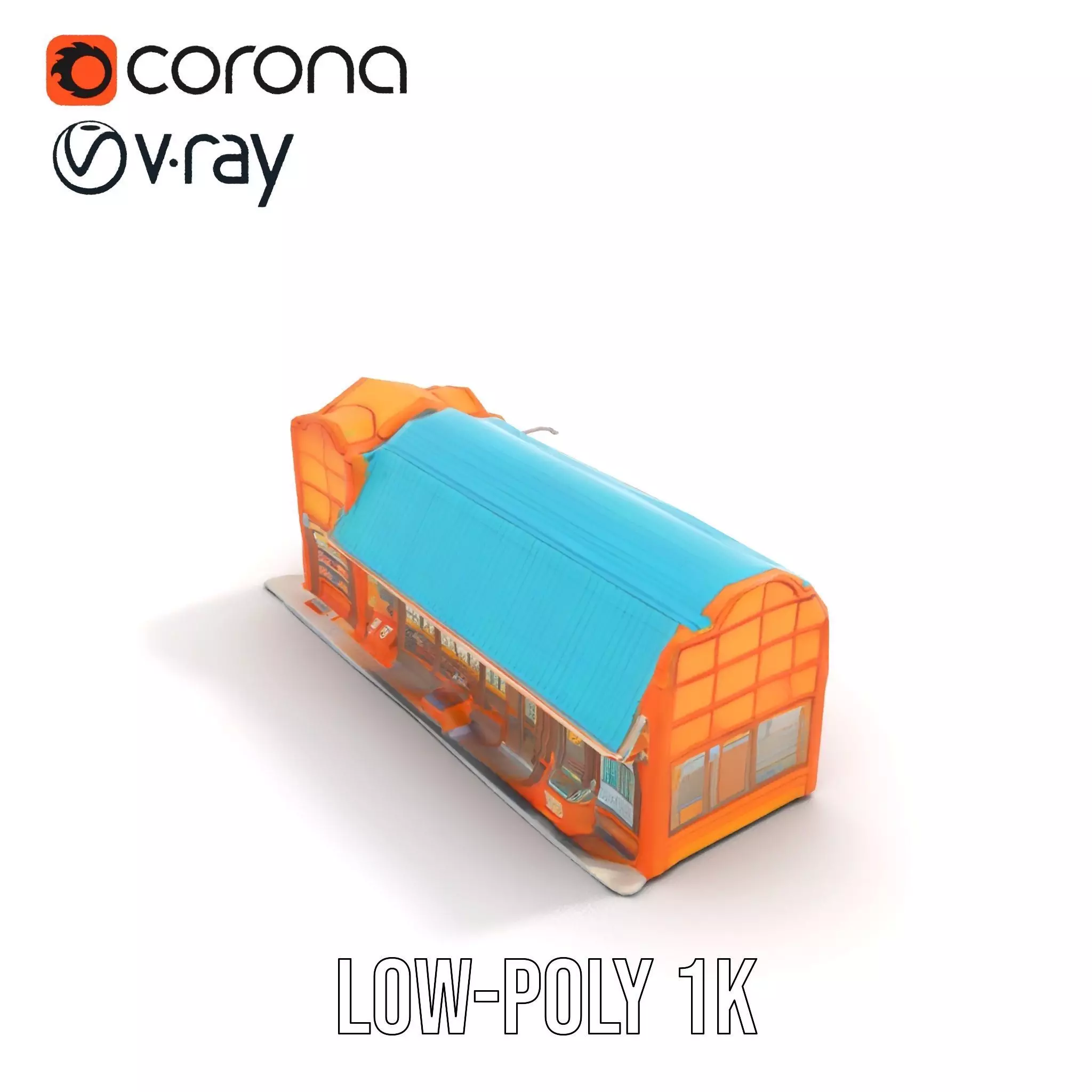 Vibrant Convenience Store model pack Low-poly 3D model_9