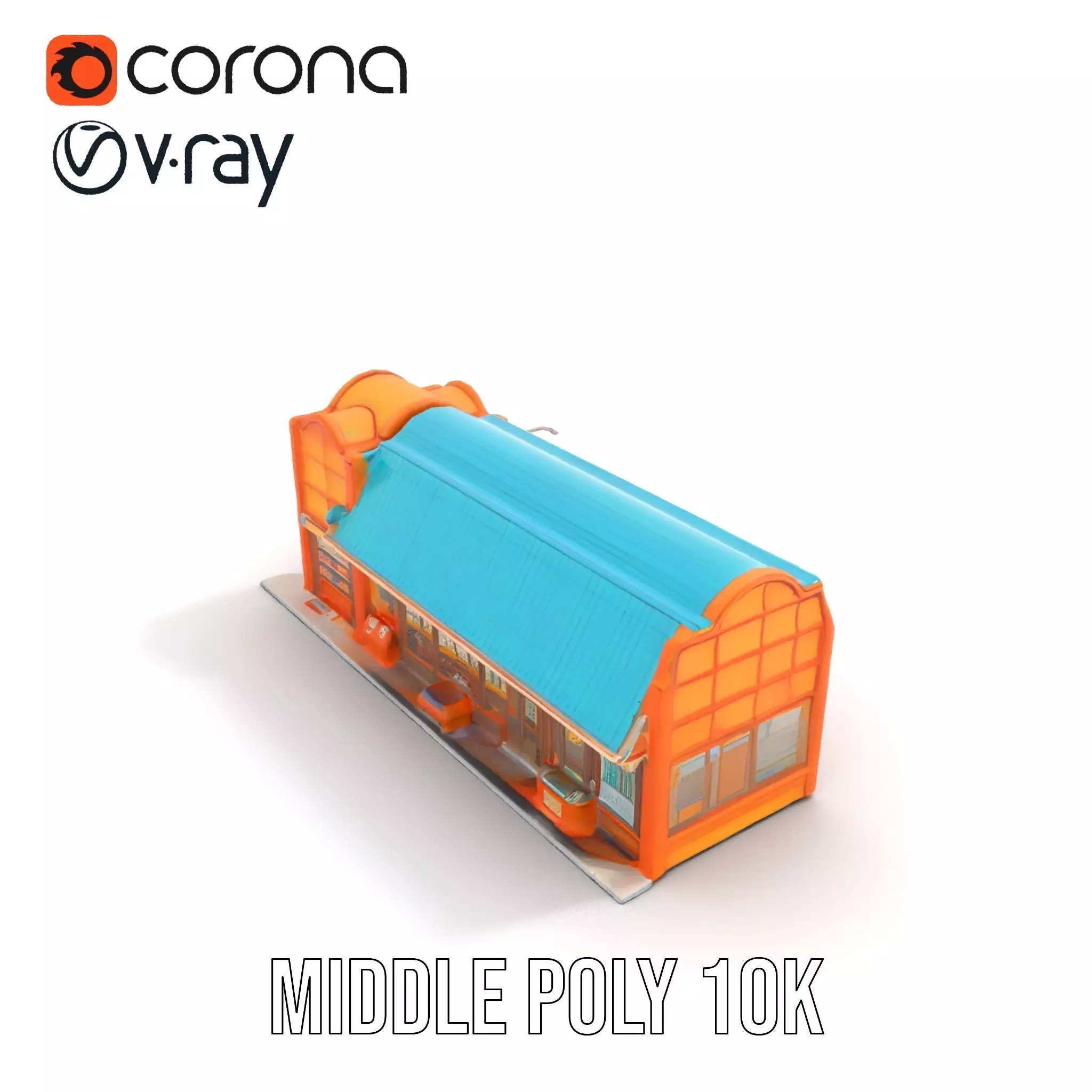 Vibrant Convenience Store model pack Low-poly 3D model_6