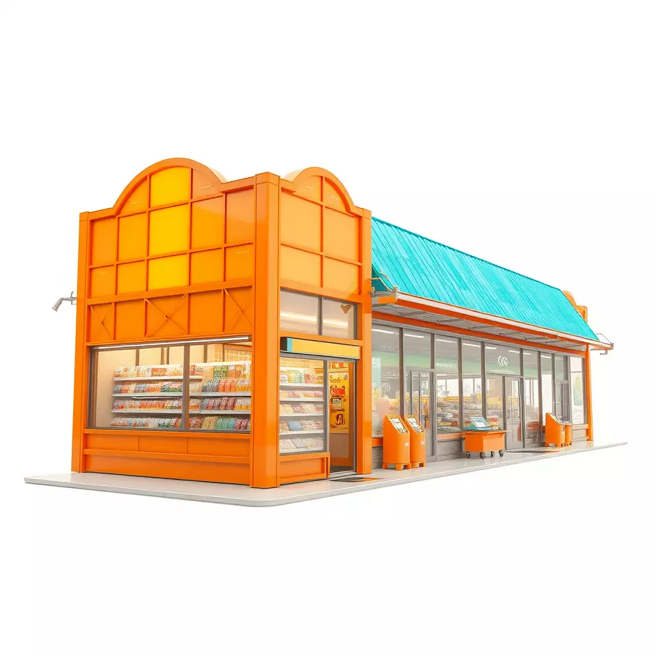 Vibrant Convenience Store model pack Low-poly 3D model_2