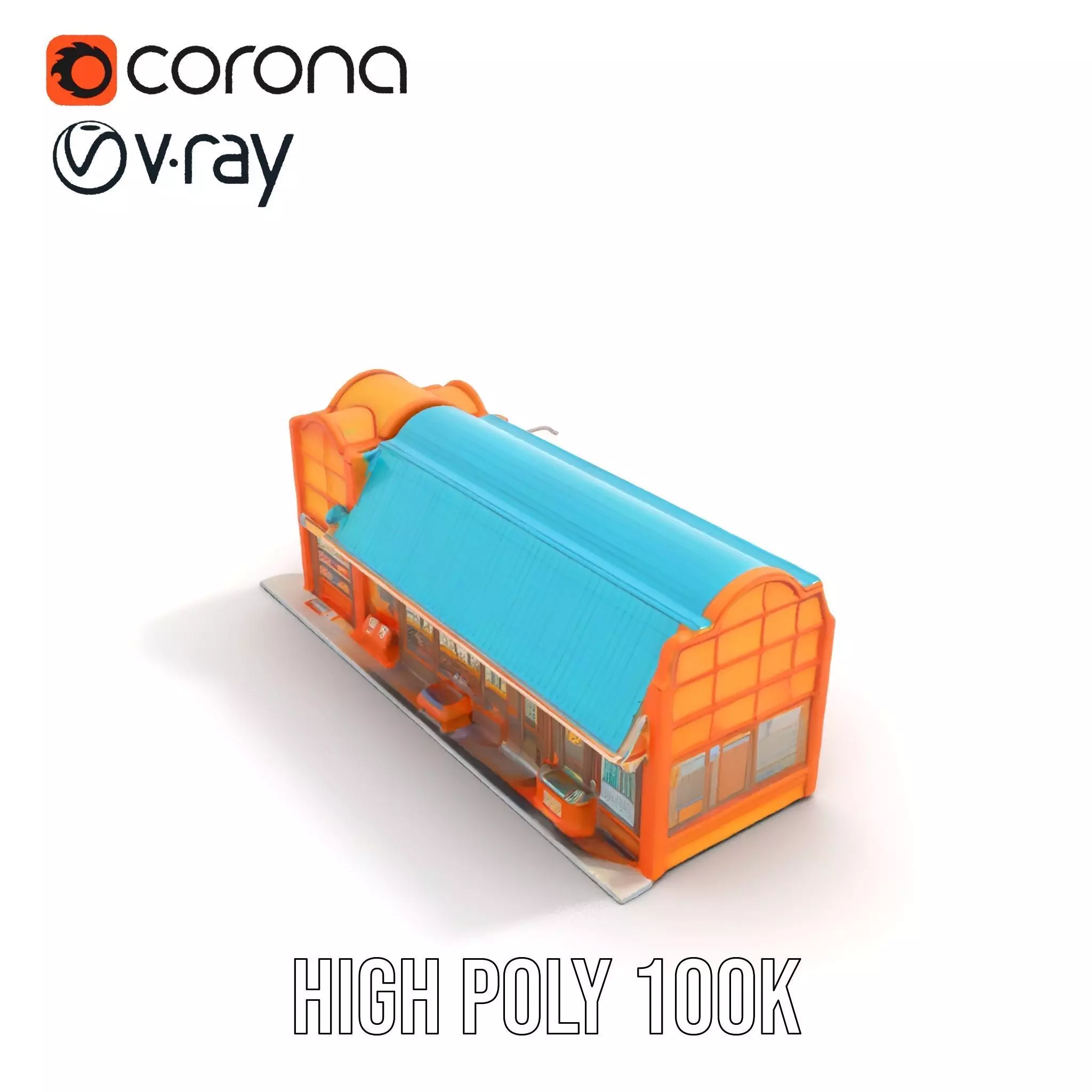 Vibrant Convenience Store model pack Low-poly 3D model_18