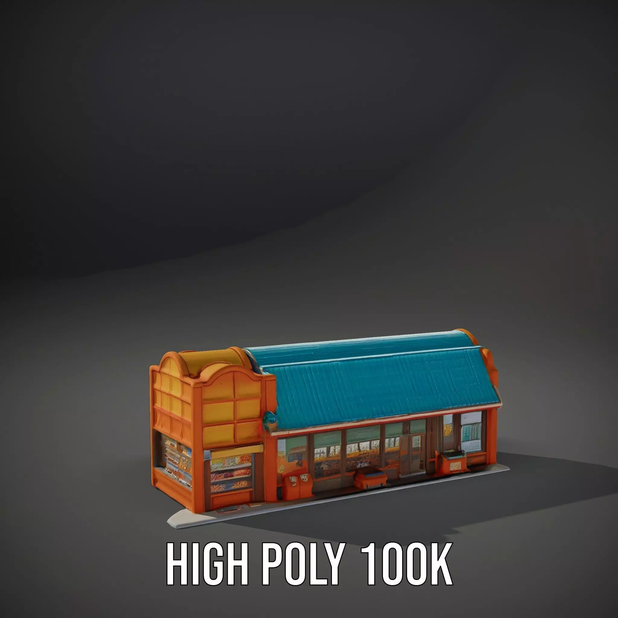 Vibrant Convenience Store model pack Low-poly 3D model_10