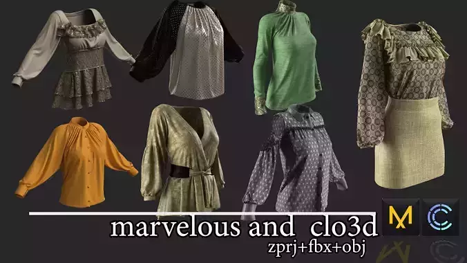 shirt  in marvelous designer