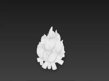 3D Model of Bonfire Halloween Fire Pit Spooky Campfire Scene 3D print model_6