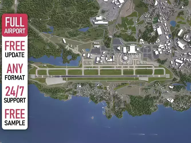 Bergen - 3D Airport Model