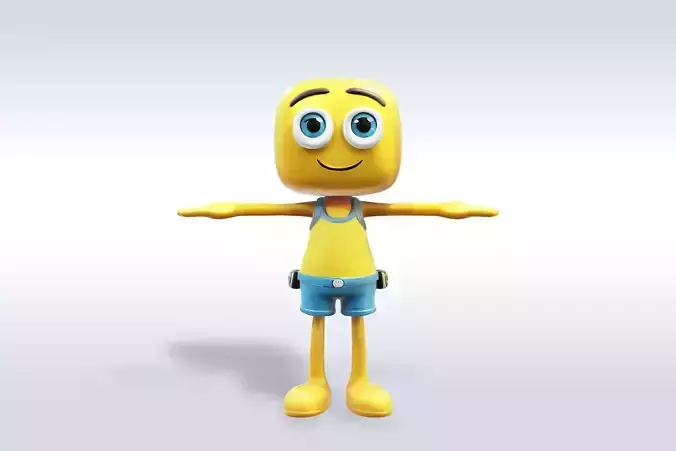 Cartoon character t stylized computer pc