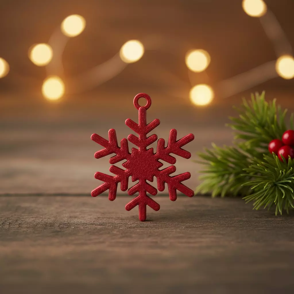  snowflake ornament 3D print model_0