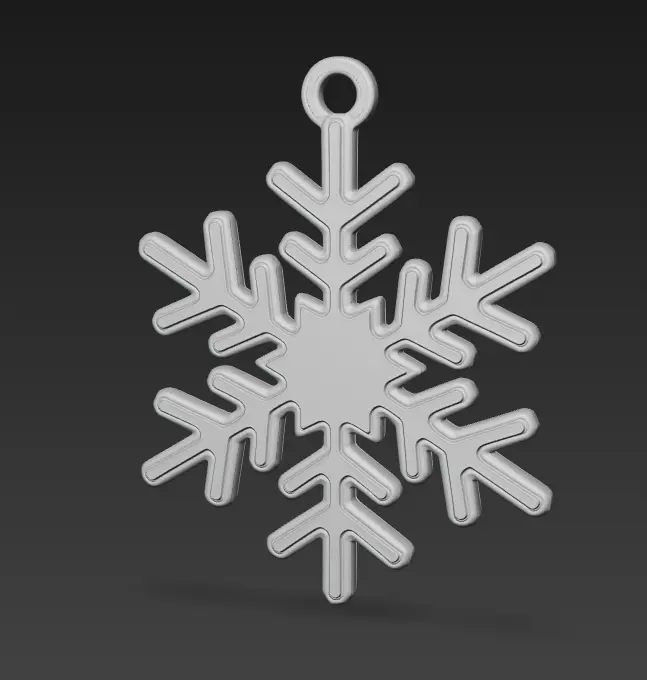  snowflake ornament 3D print model_1