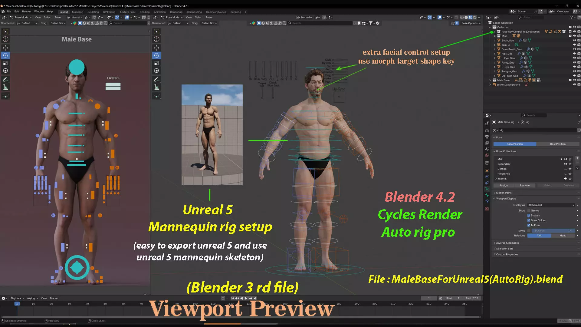 Male Base Rig Low-poly 3D model_26