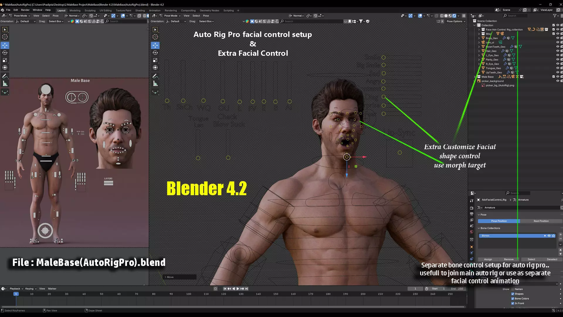 Male Base Rig Low-poly 3D model_30
