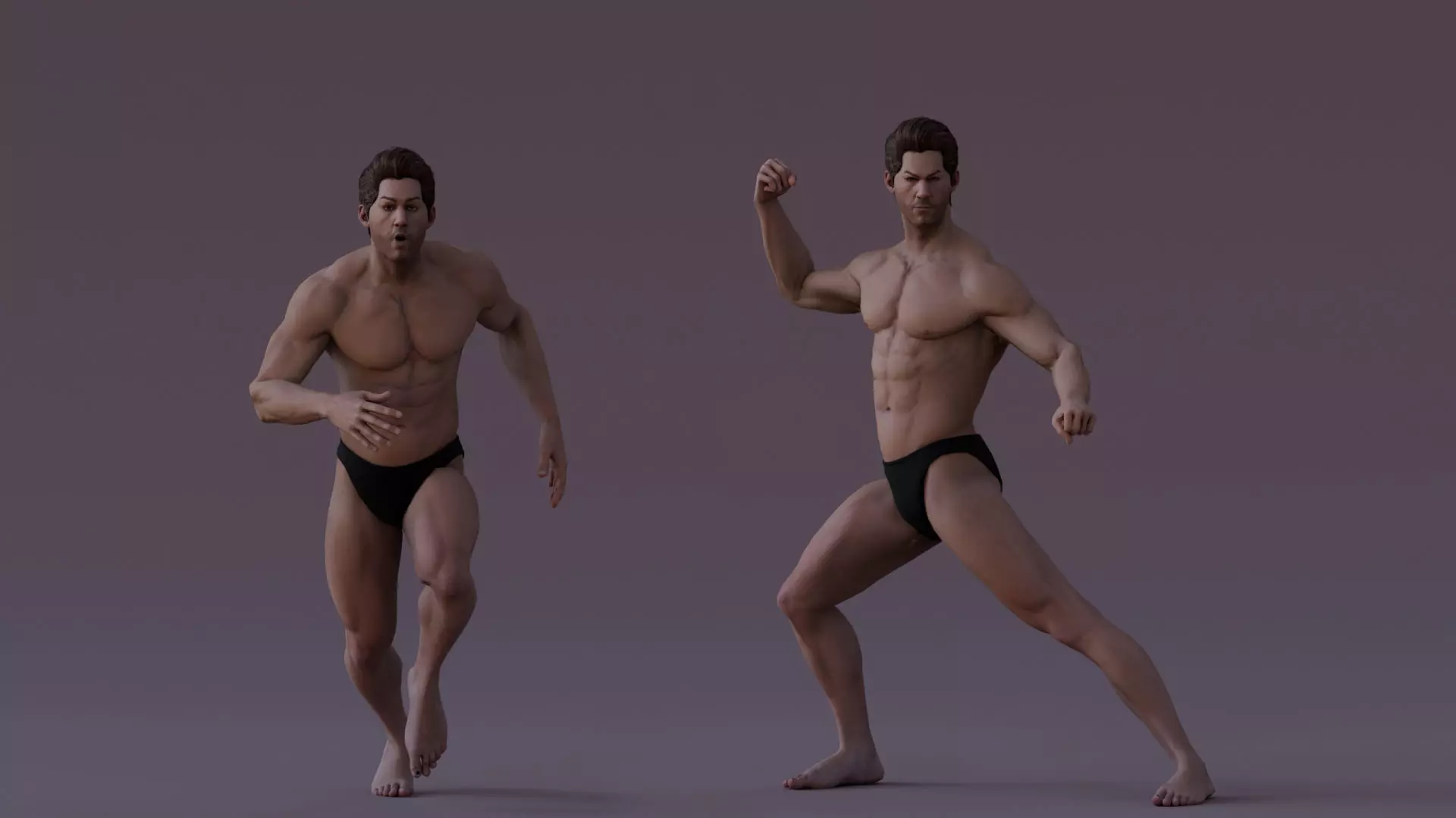 Male Base Rig Low-poly 3D model_6