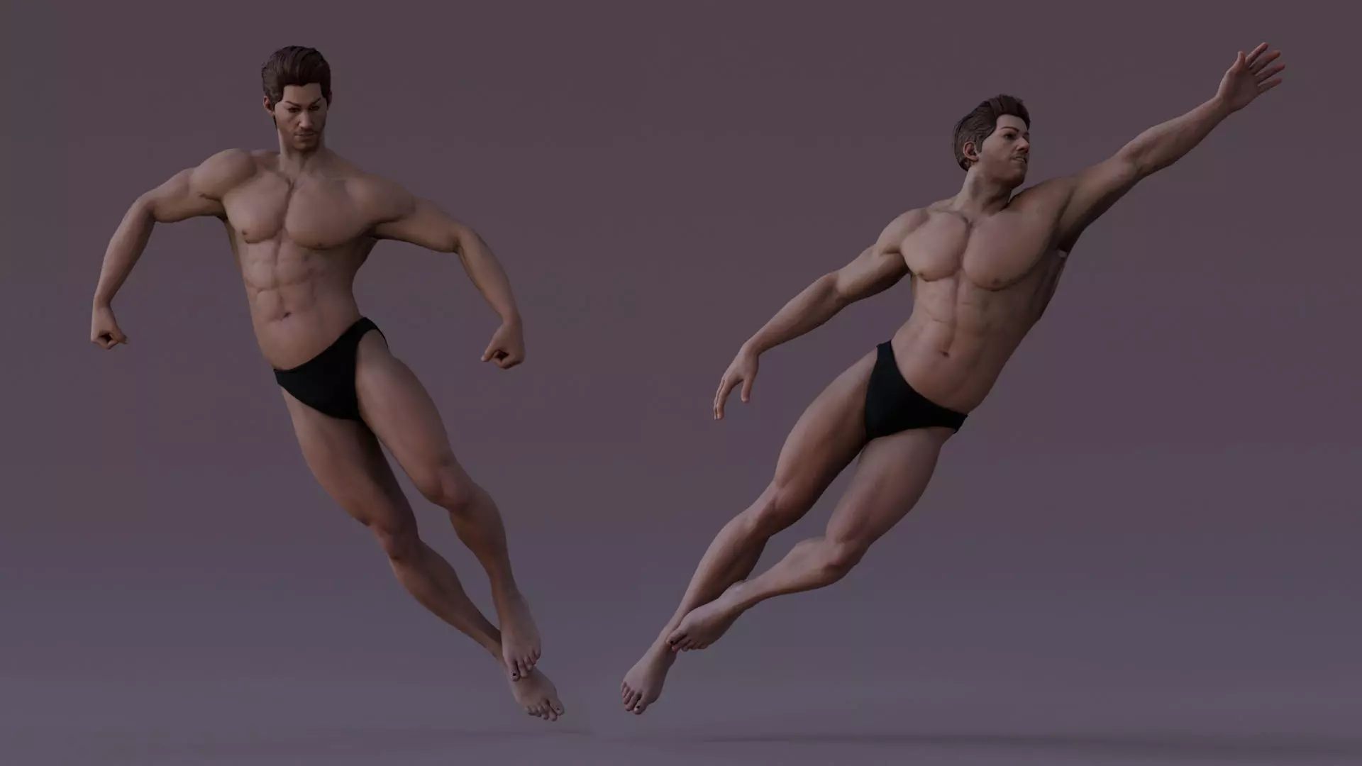 Male Base Rig Low-poly 3D model_7