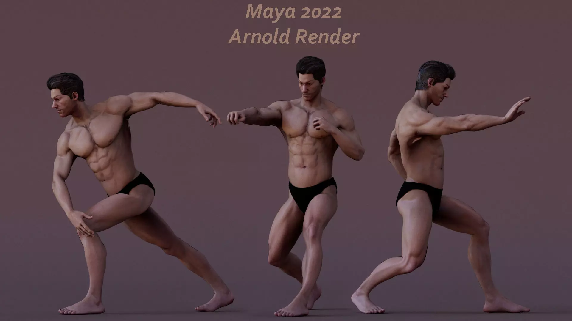 Male Base Rig Low-poly 3D model_13