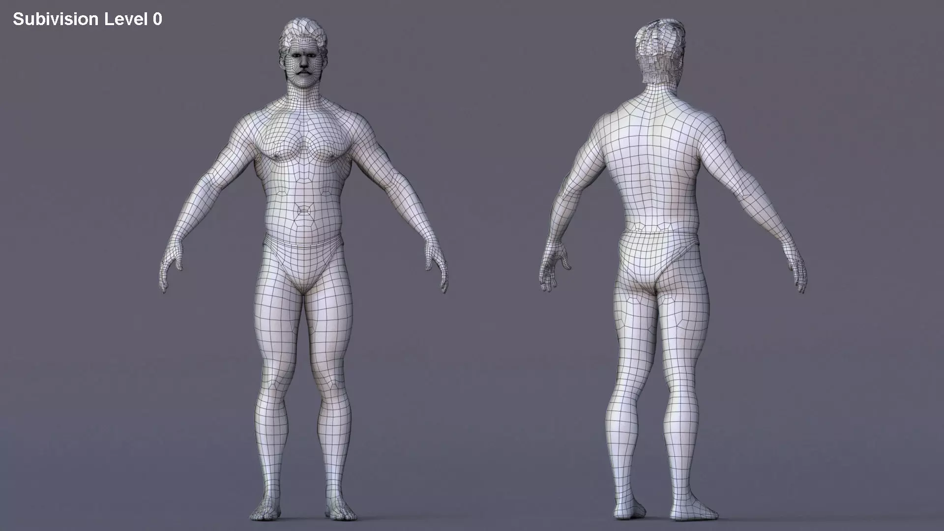 Male Base Rig Low-poly 3D model_32
