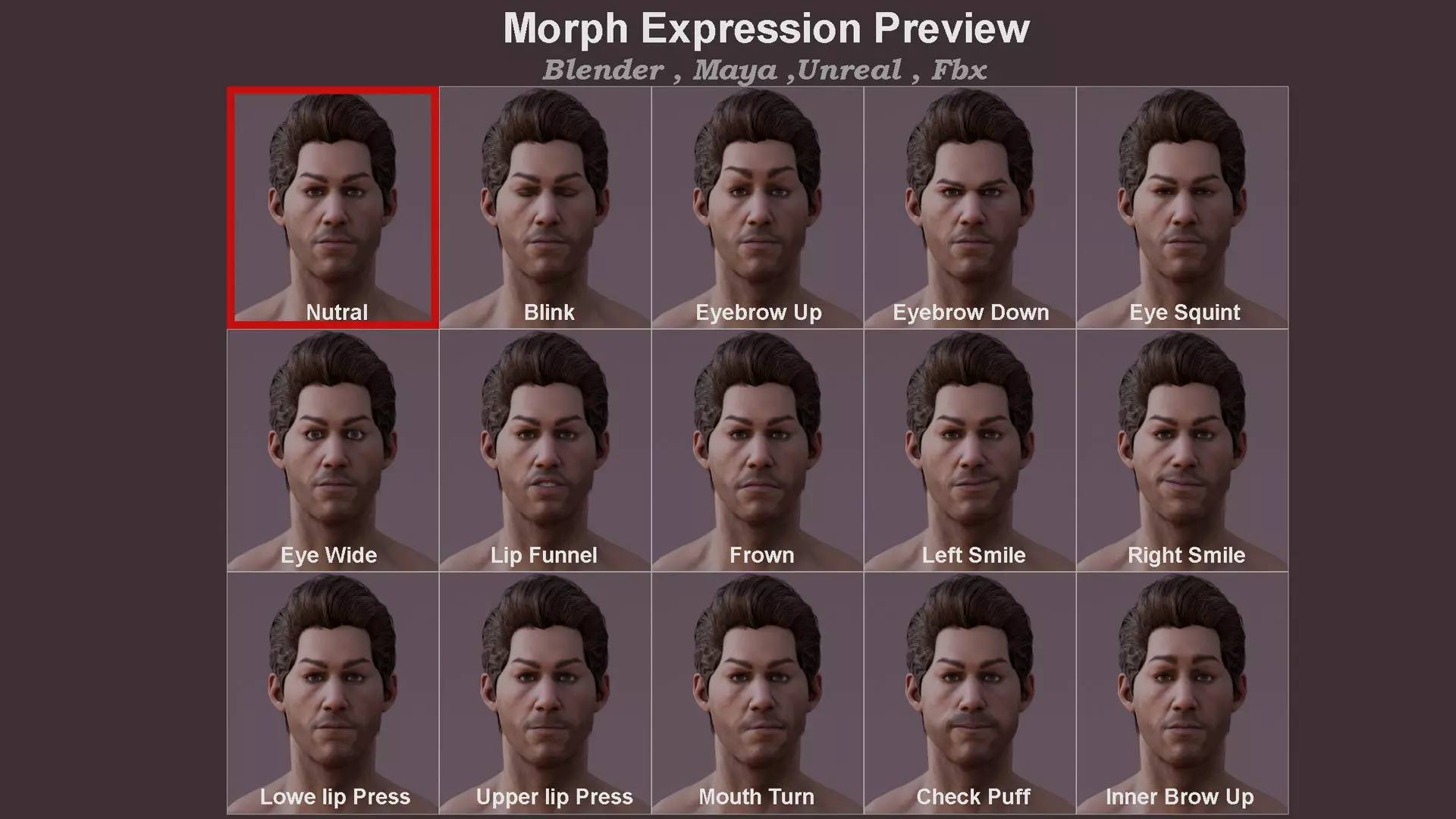 Male Base Rig Low-poly 3D model_22