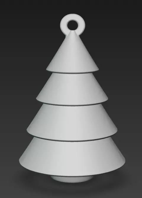 Christmas tree ornament 3D print model_1