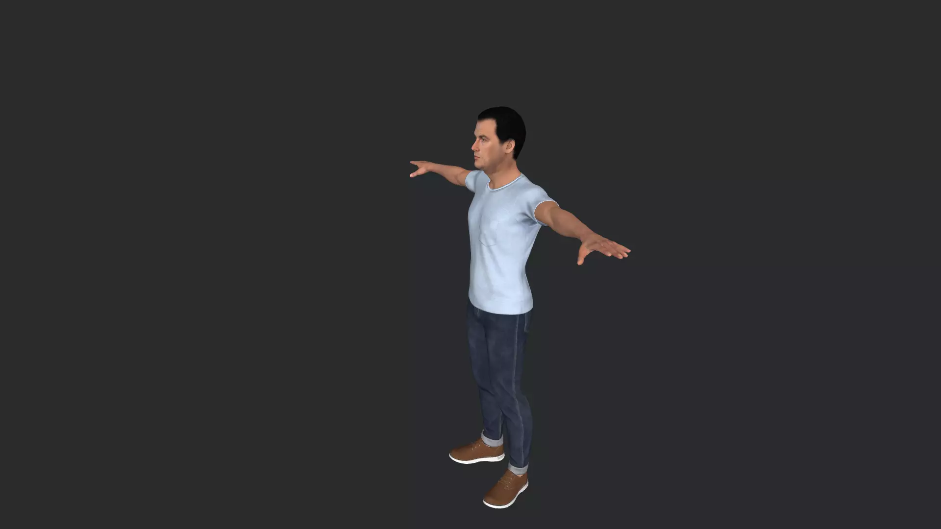 Steven Seagal Hyper Realistic Full Body Rigged 3D Character 3D model_8