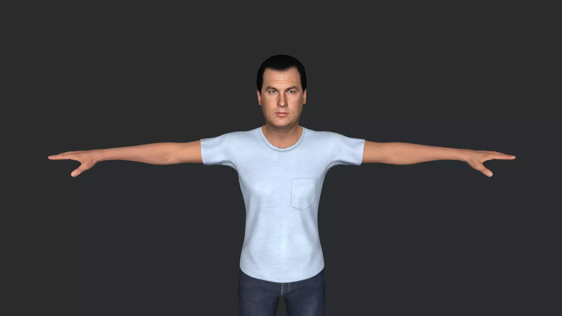 Steven Seagal Hyper Realistic Full Body Rigged 3D Character 3D model_6