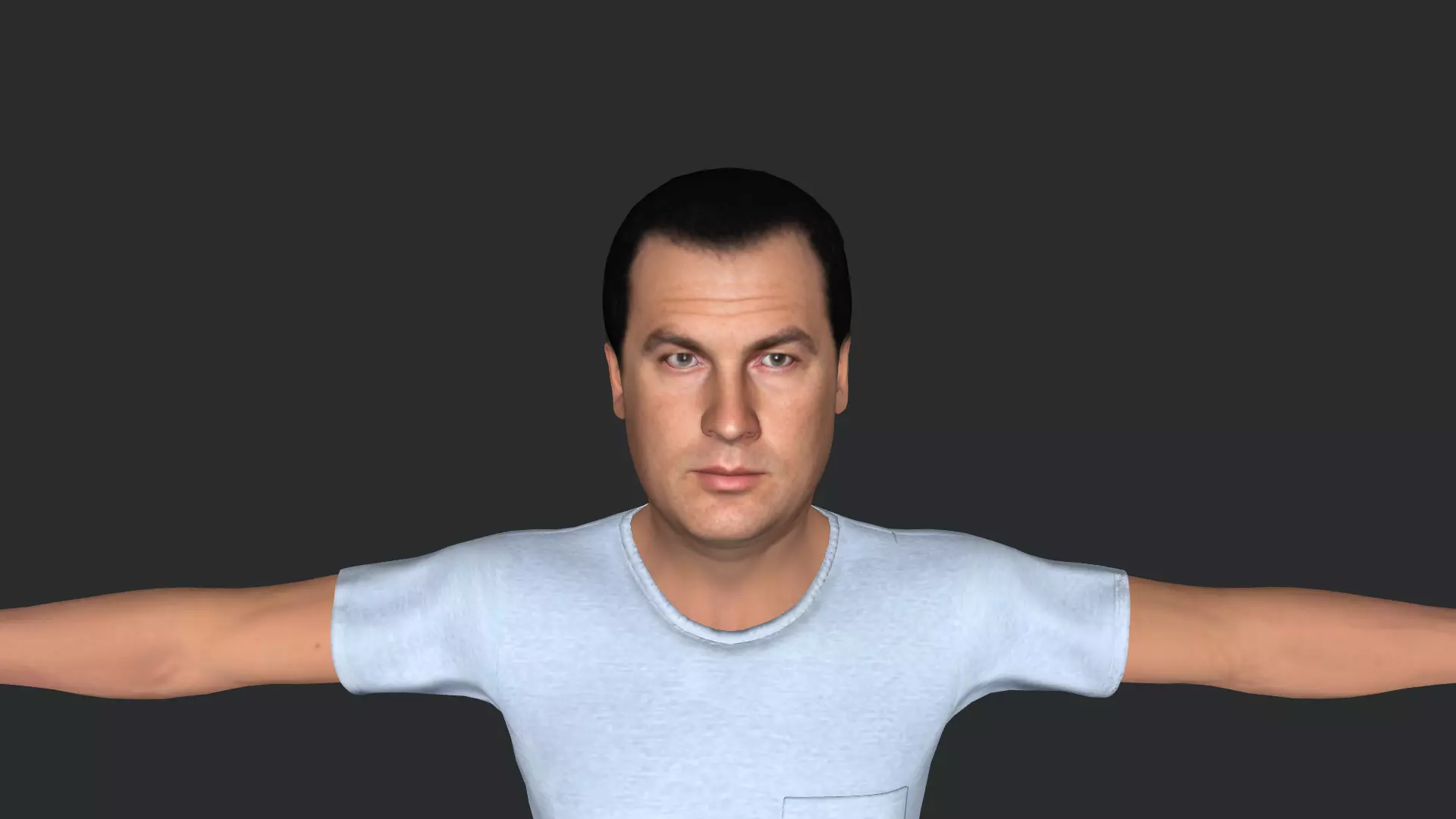Steven Seagal Hyper Realistic Full Body Rigged 3D Character 3D model_5