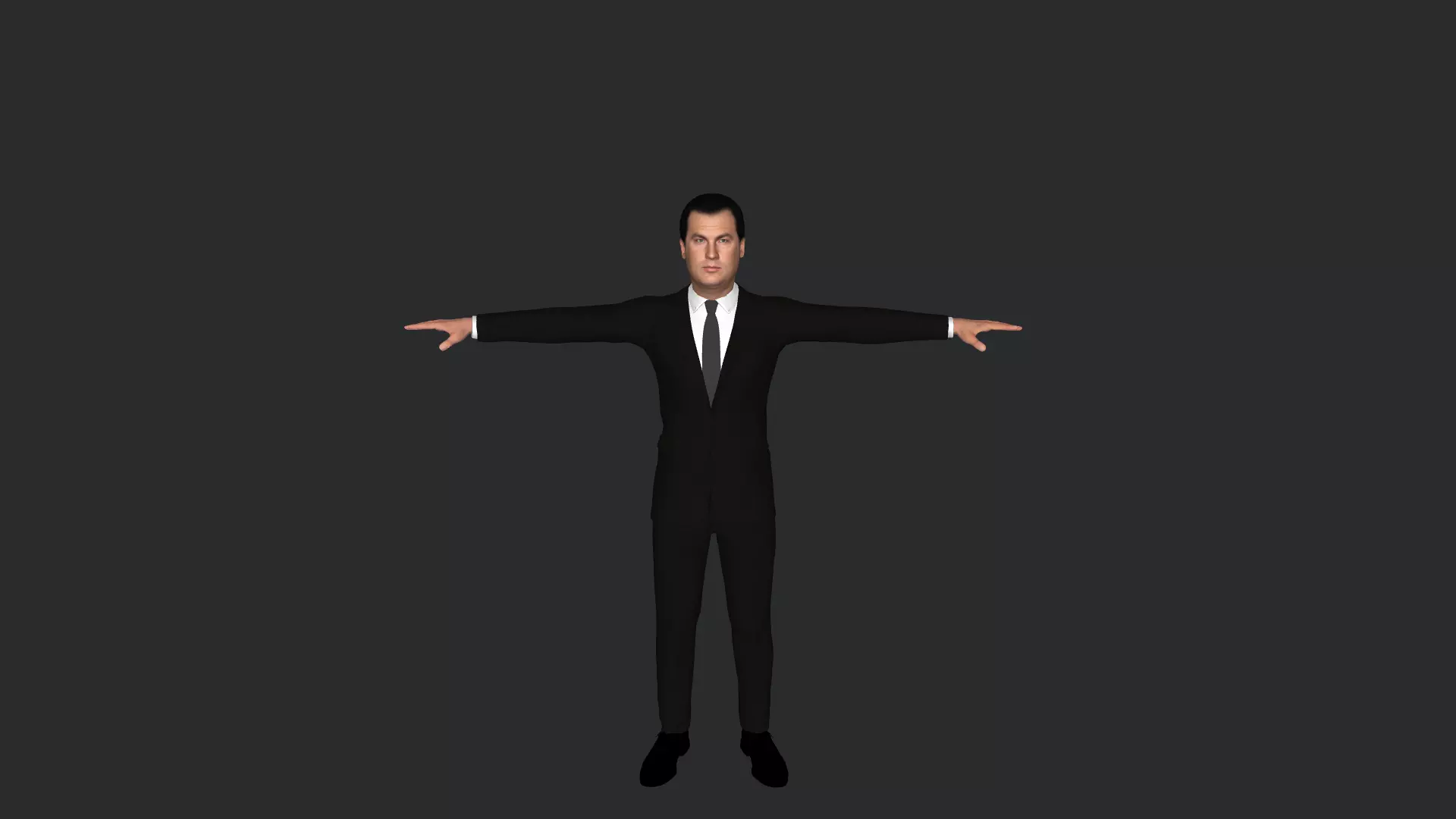 Steven Seagal Hyper Realistic Full Body Rigged 3D Character 3D model_2