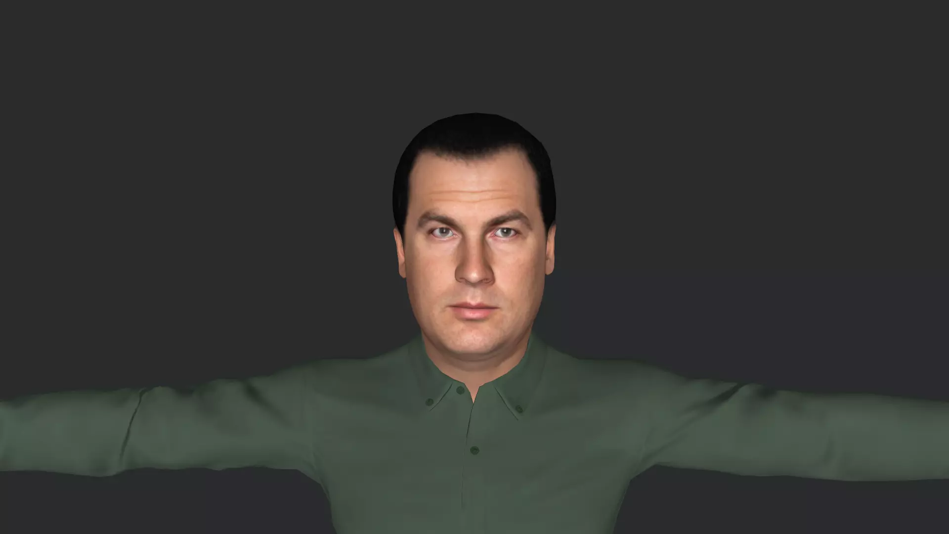 Steven Seagal Hyper Realistic Full Body Rigged 3D Character 3D model_14