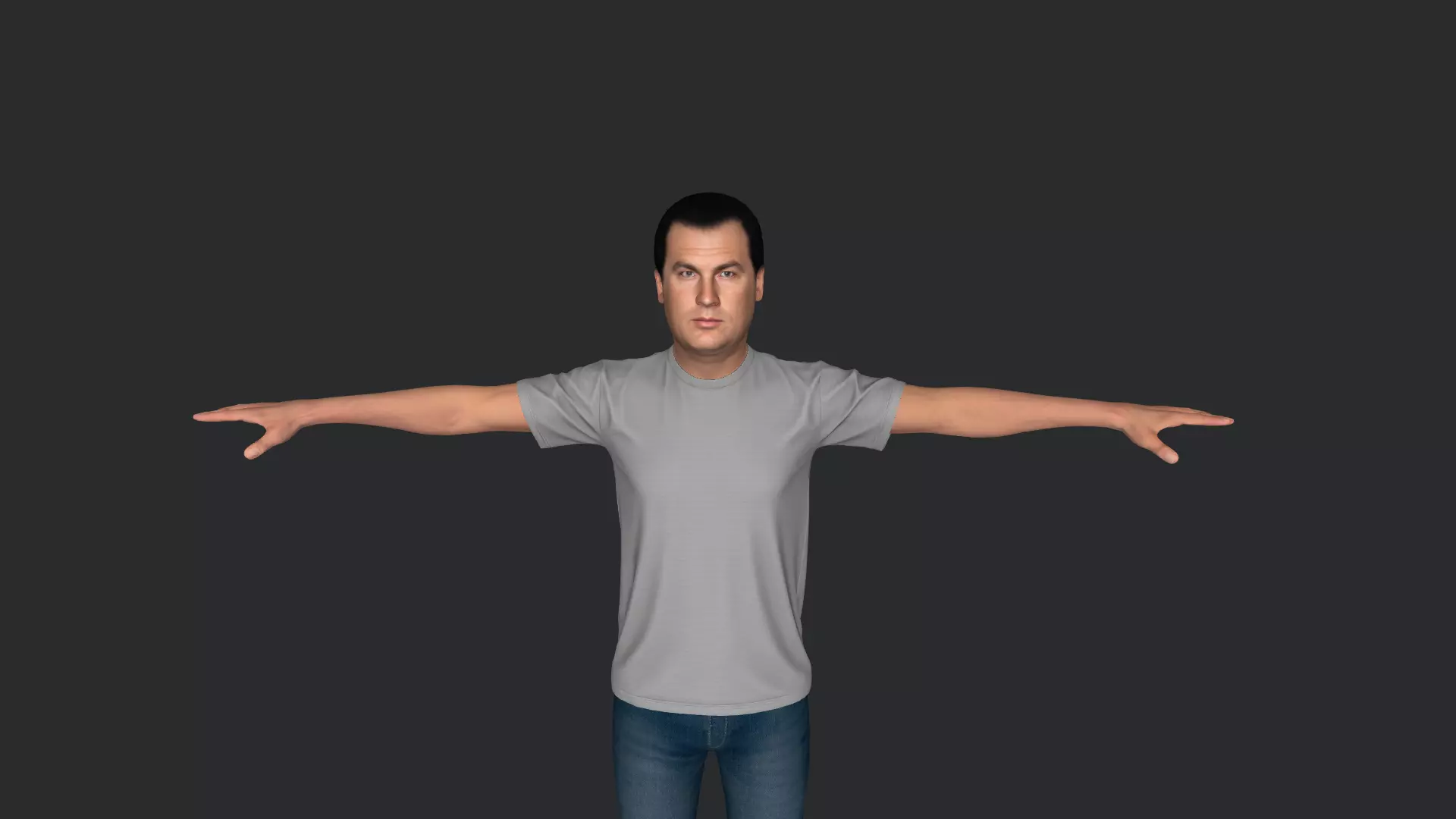 Steven Seagal Hyper Realistic Full Body Rigged 3D Character 3D model_21