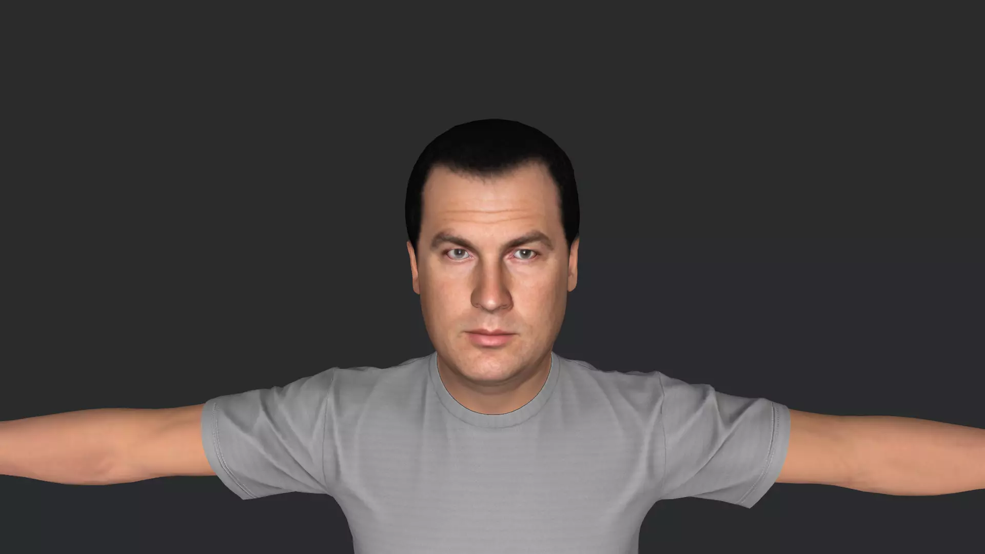 Steven Seagal Hyper Realistic Full Body Rigged 3D Character 3D model_20