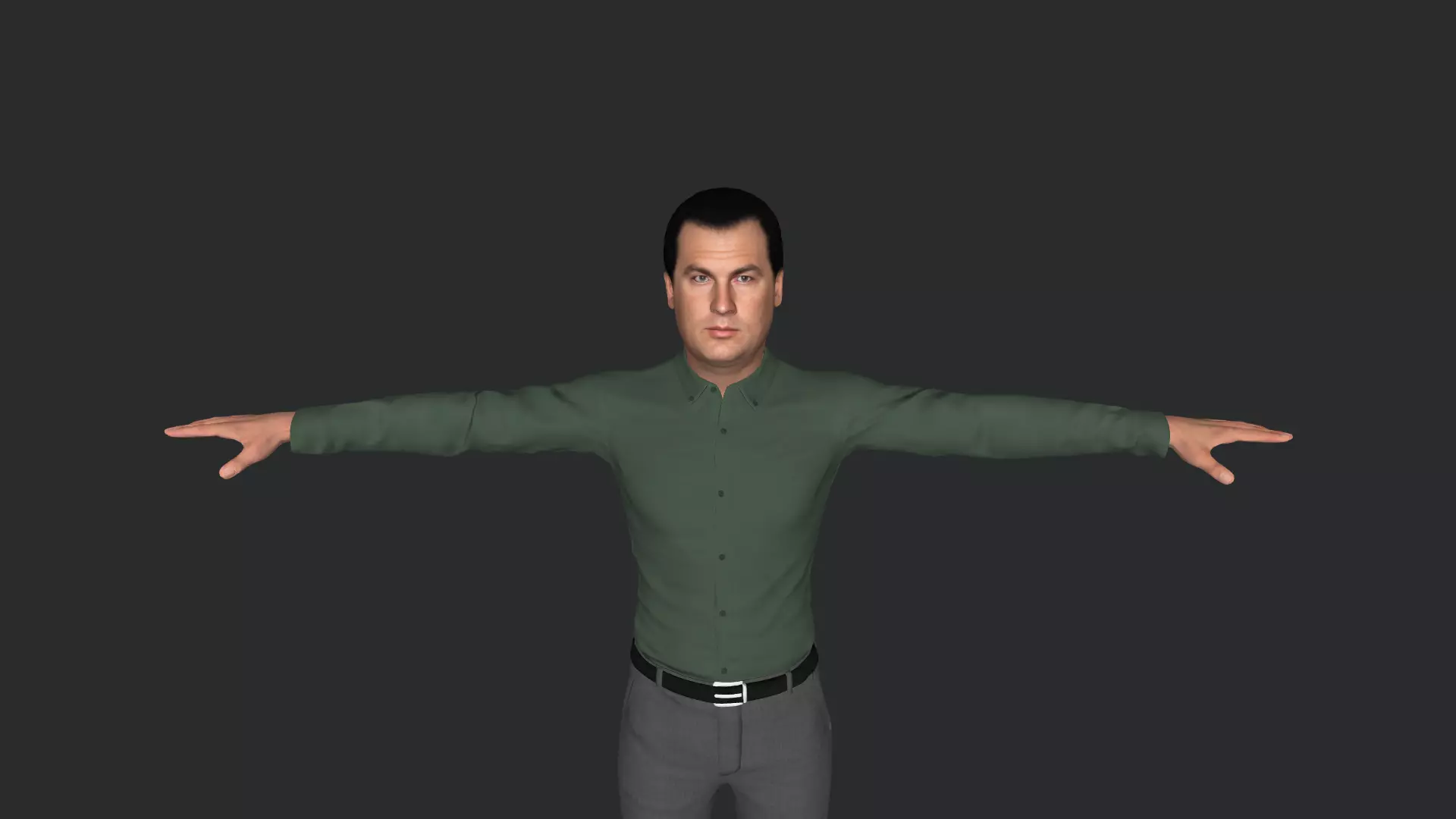 Steven Seagal Hyper Realistic Full Body Rigged 3D Character 3D model_15