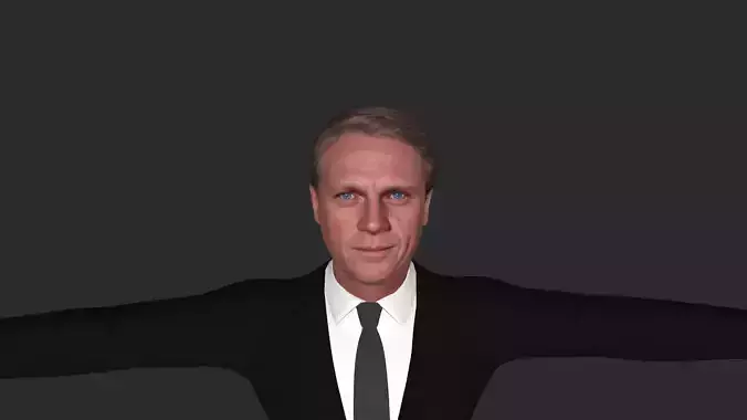 Steve Mcqueen Hyper Realistic Full Body  Rigged 3D Character 3D model