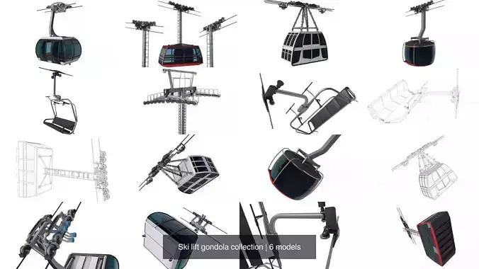 Ski lift gondola collection